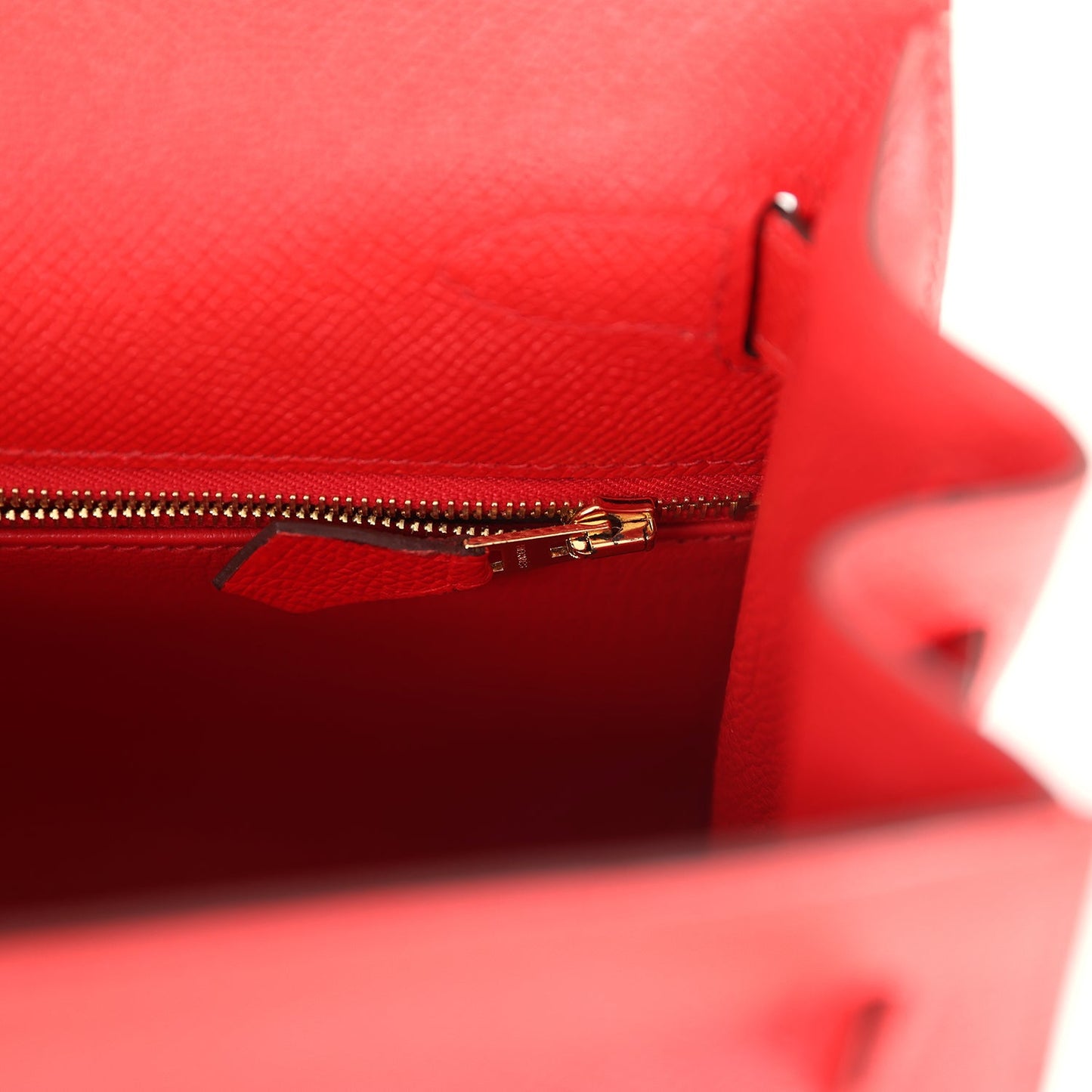 Hermes Kelly Sellier 28 Rouge De Coeur Epsom Gold Hardware