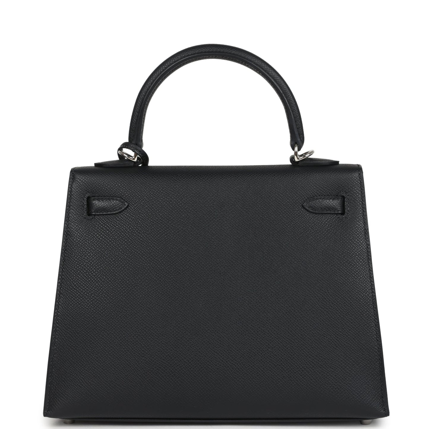 Hermes Kelly Sellier 25 Black Epsom Palladium Hardware