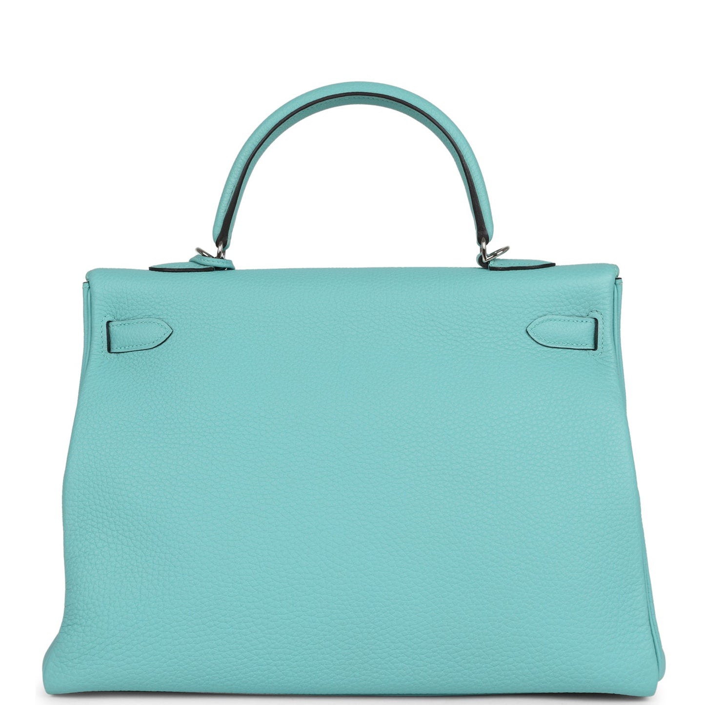 Hermes Kelly Retourne 35 Bleu Atoll Clemence Palladium Hardware