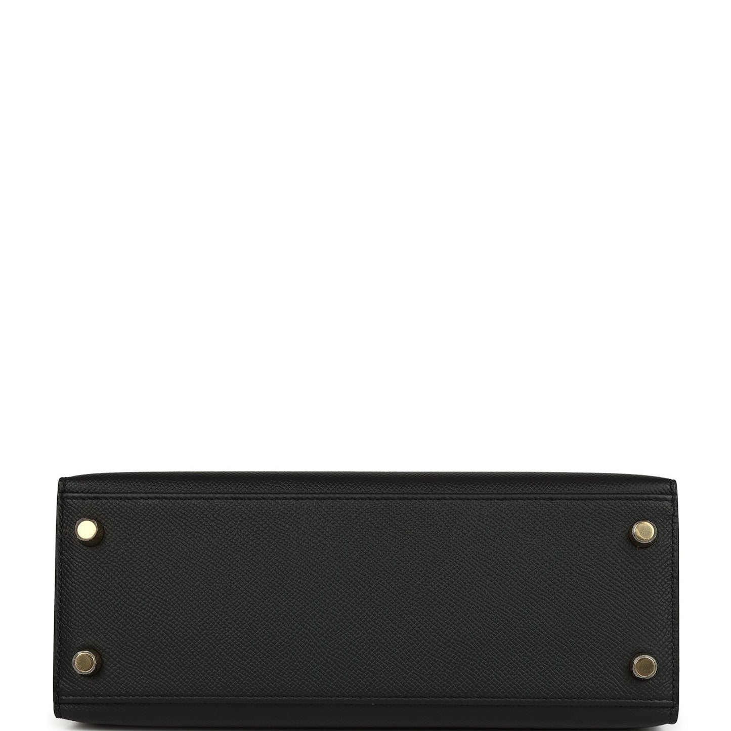 Hermes Kelly Sellier 25 Black Epsom Gold Hardware