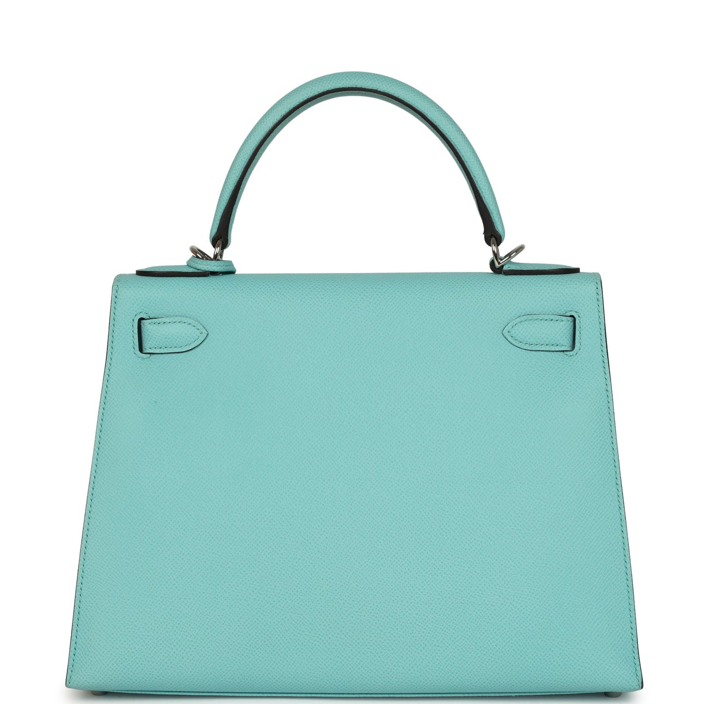Hermes Kelly Sellier 28 Bleu Atoll Epsom Palladium Hardware