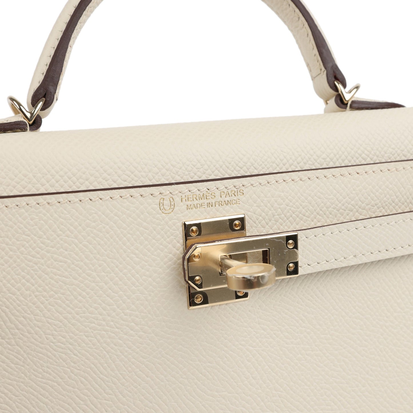 Hermes Special Order (HSS) Kelly Sellier 20 Craie Verso Epsom Permabrass Hardware
