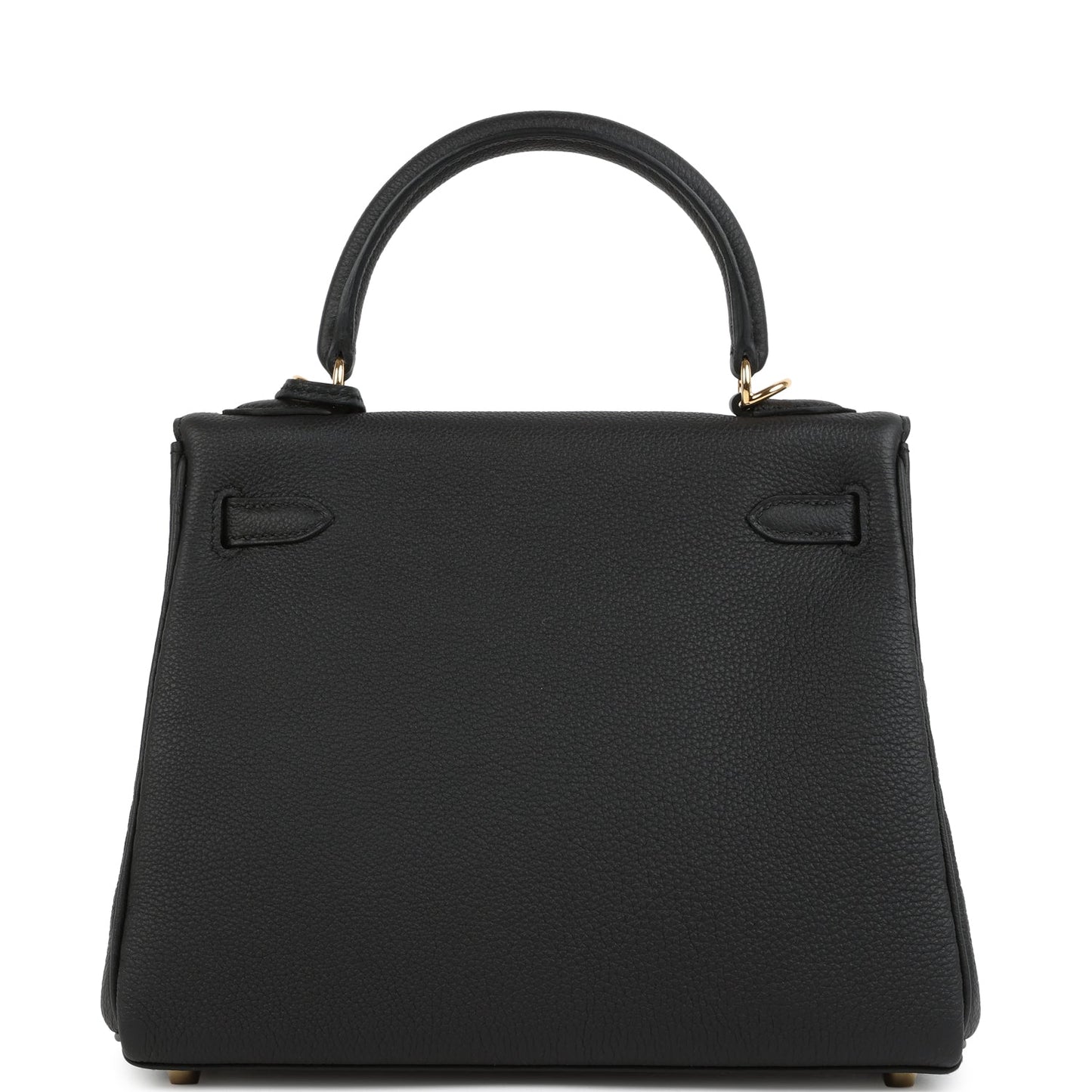 Hermes Kelly Retourne 25 Black Togo Gold Hardware