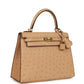 Hermes Kelly Sellier 25 Chai Ostrich Gold Hardware