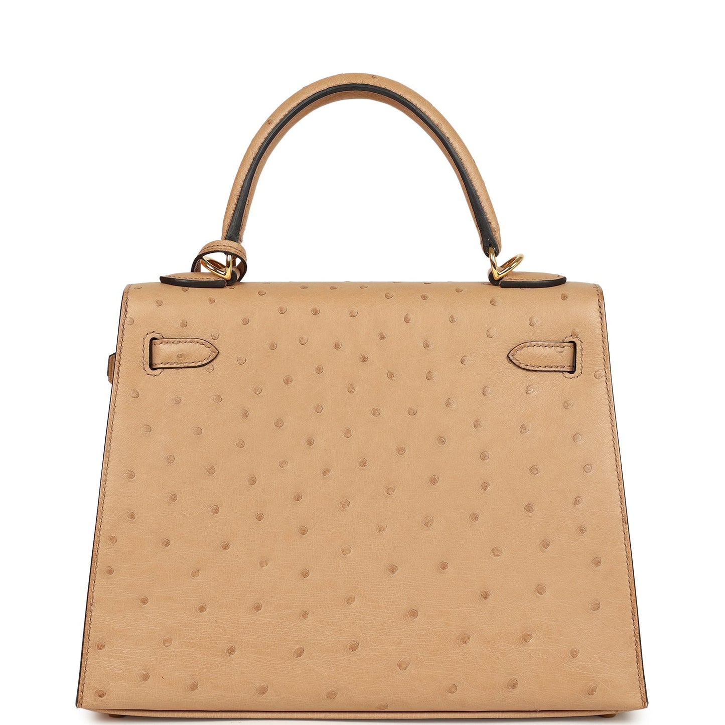 Hermes Kelly Sellier 25 Chai Ostrich Gold Hardware