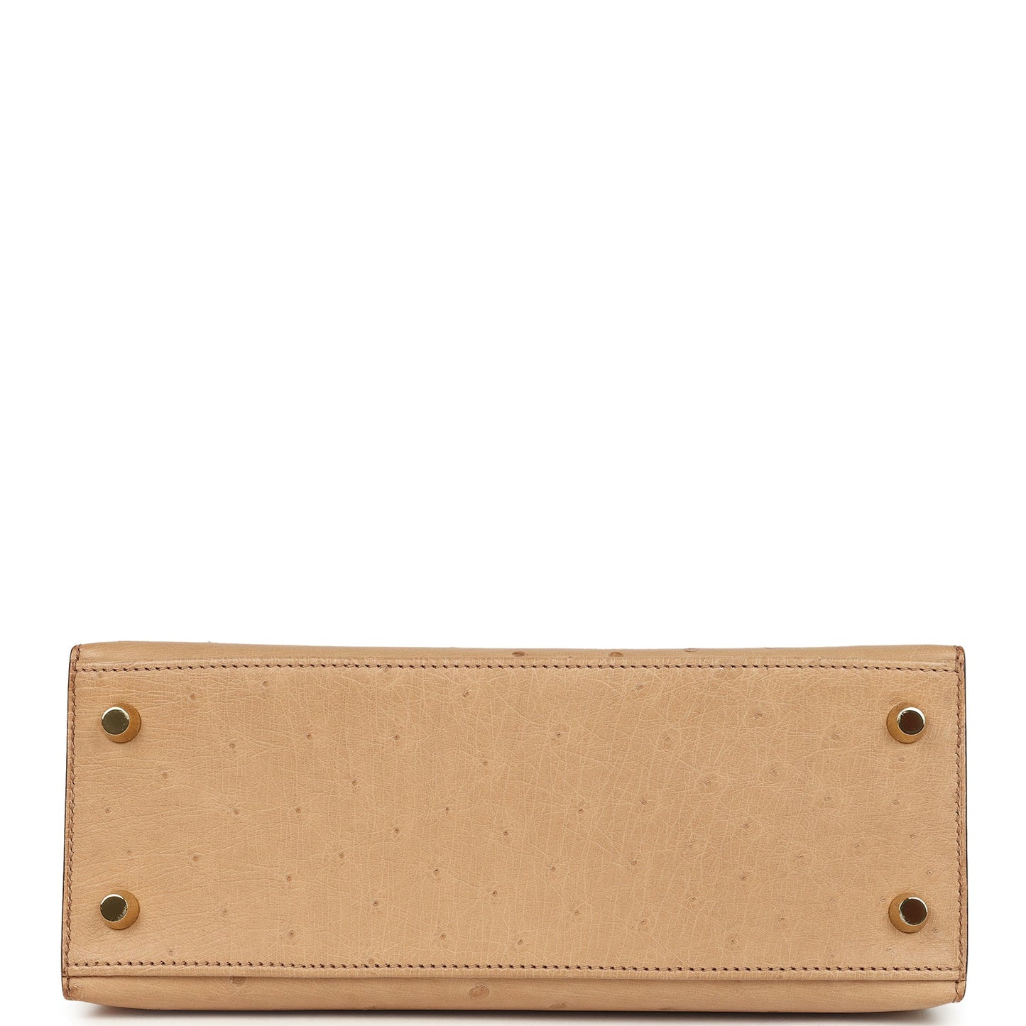 Hermes Kelly Sellier 25 Chai Ostrich Gold Hardware