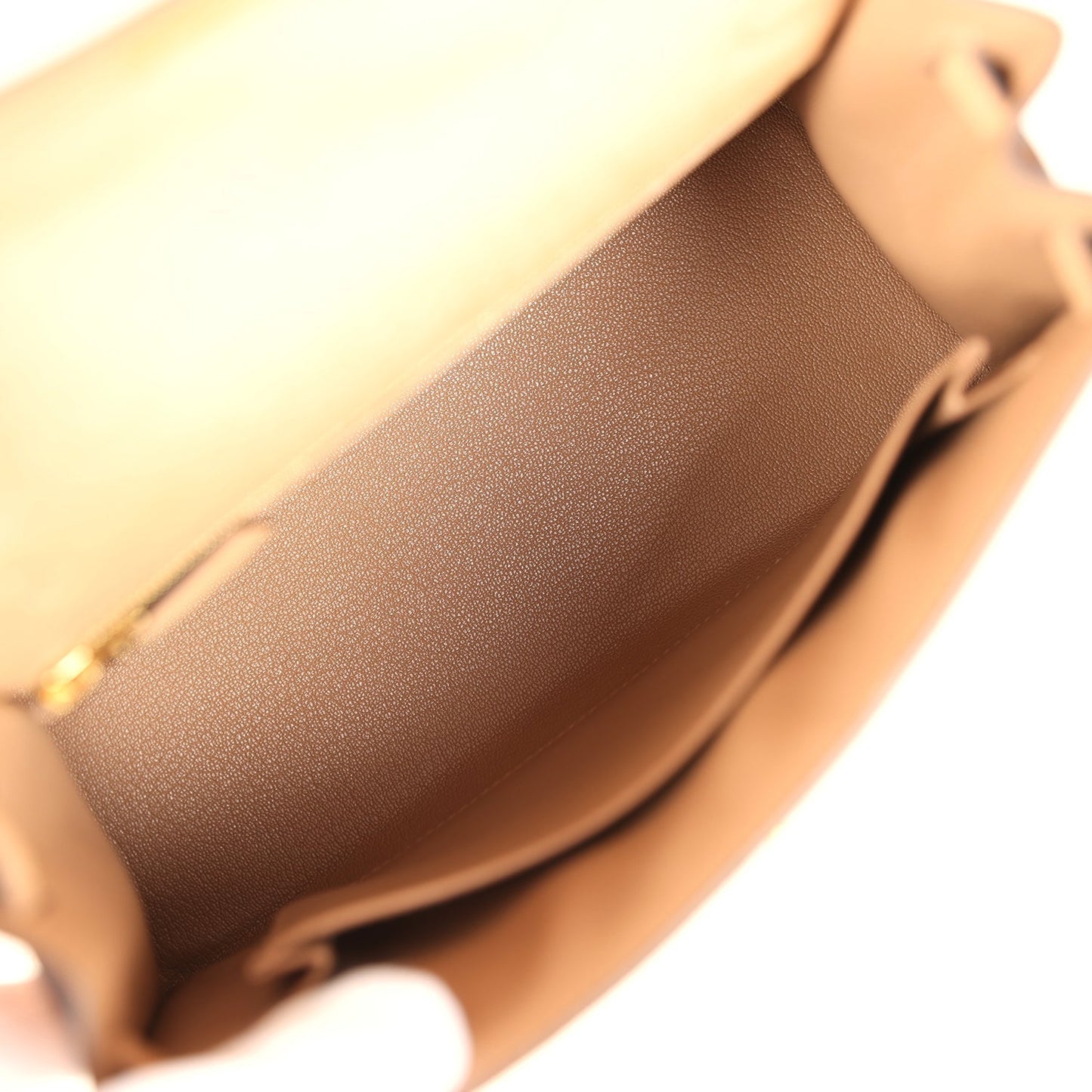 Hermes Kelly Sellier 25 Chai Ostrich Gold Hardware