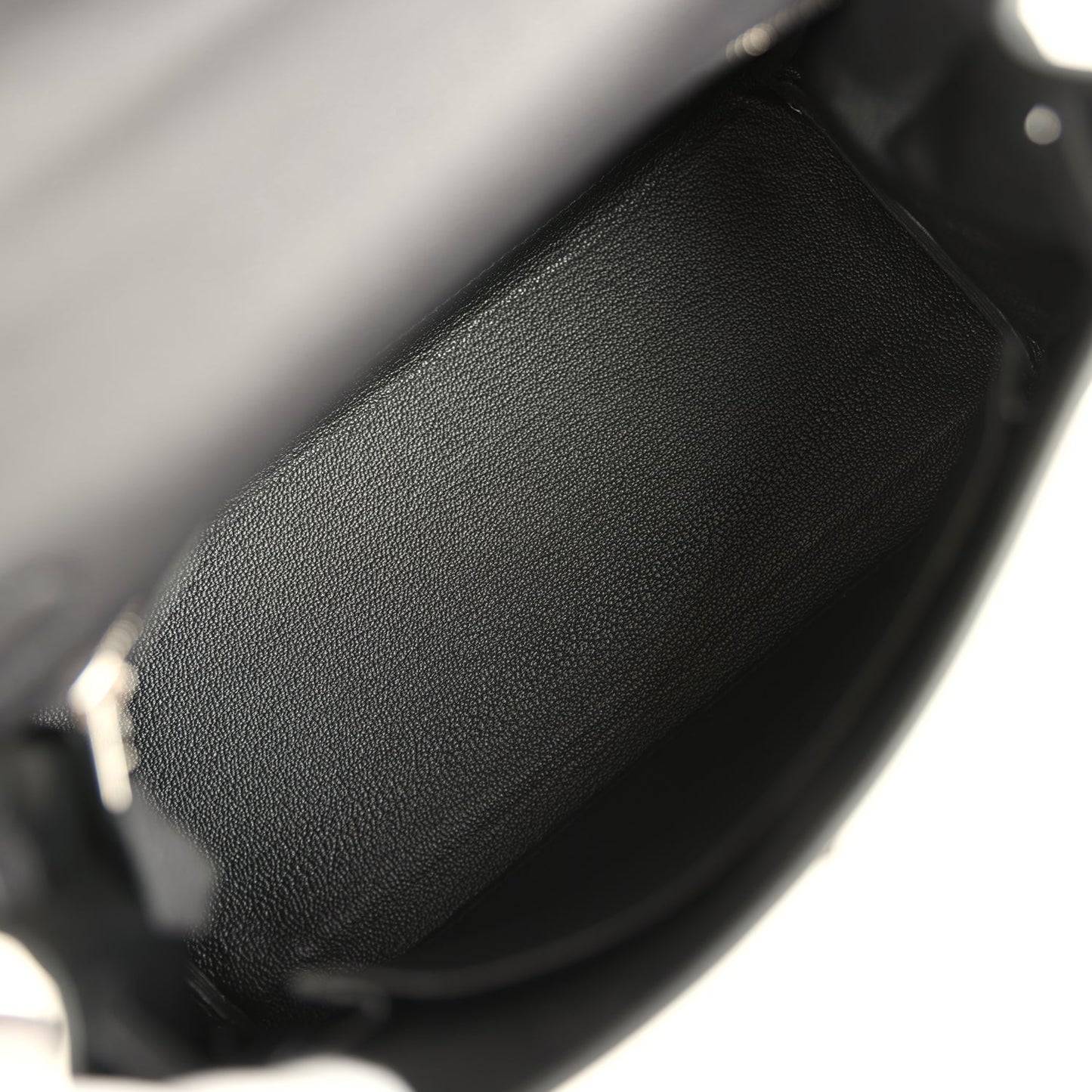 Hermes Kelly Retourne 25 Black Togo Palladium Hardware