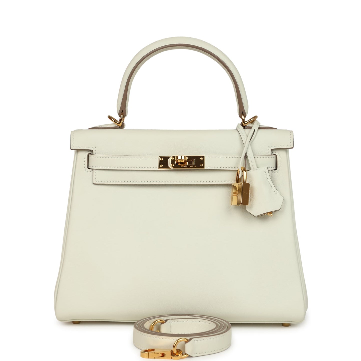 Hermes Kelly Retourne 25 Mushroom Swift Gold Hardware