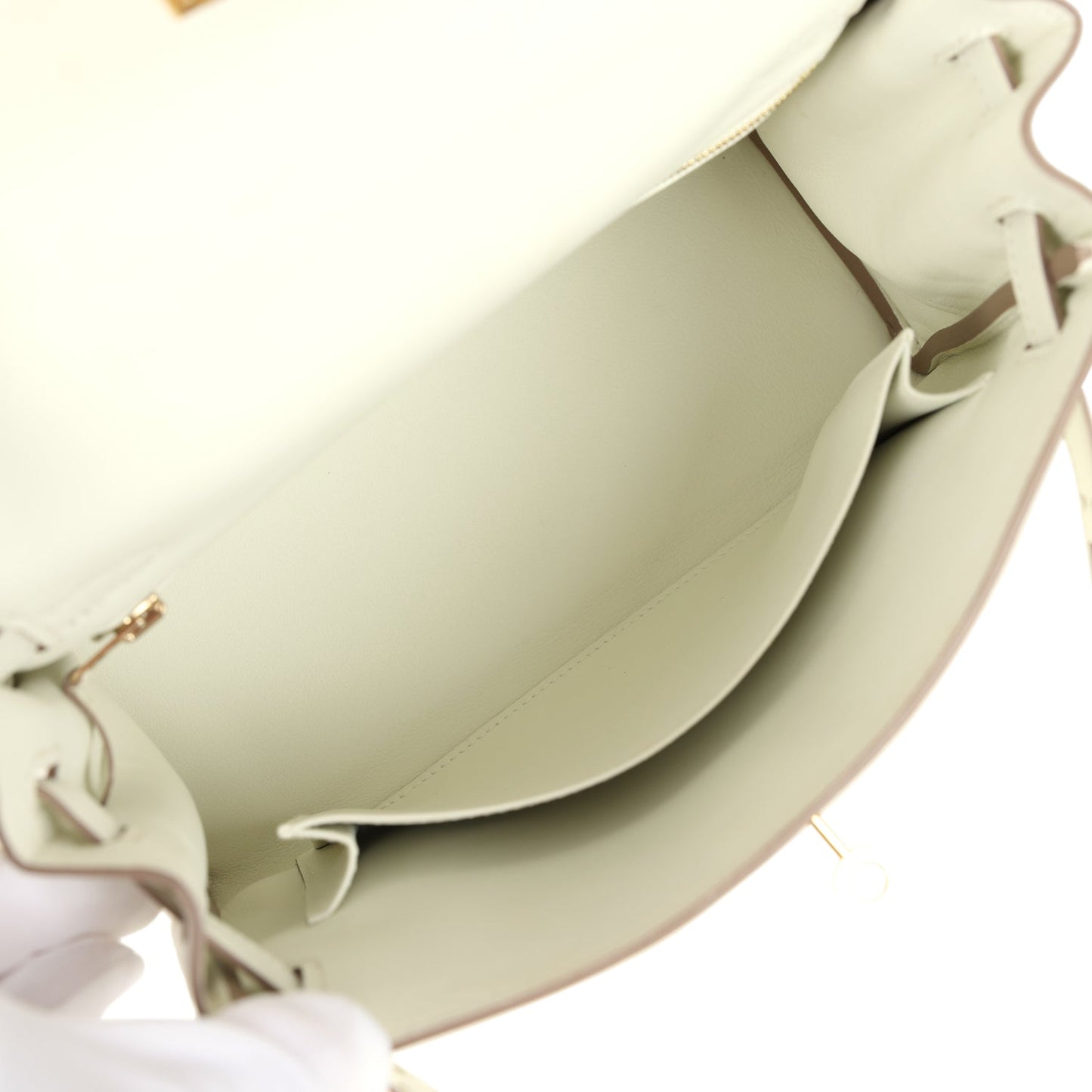 Hermes Kelly Retourne 25 Mushroom Swift Gold Hardware