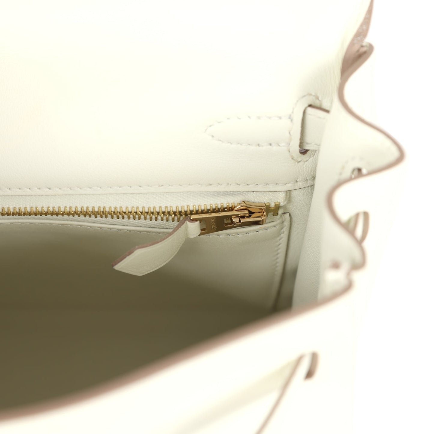 Hermes Kelly Retourne 25 Mushroom Swift Gold Hardware