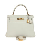 Hermes Kelly Retourne 28 Gris Pale Togo Gold Hardware