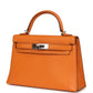 Hermes Kelly Sellier 20 Apricot Chevre Mysore Palladium Hardware