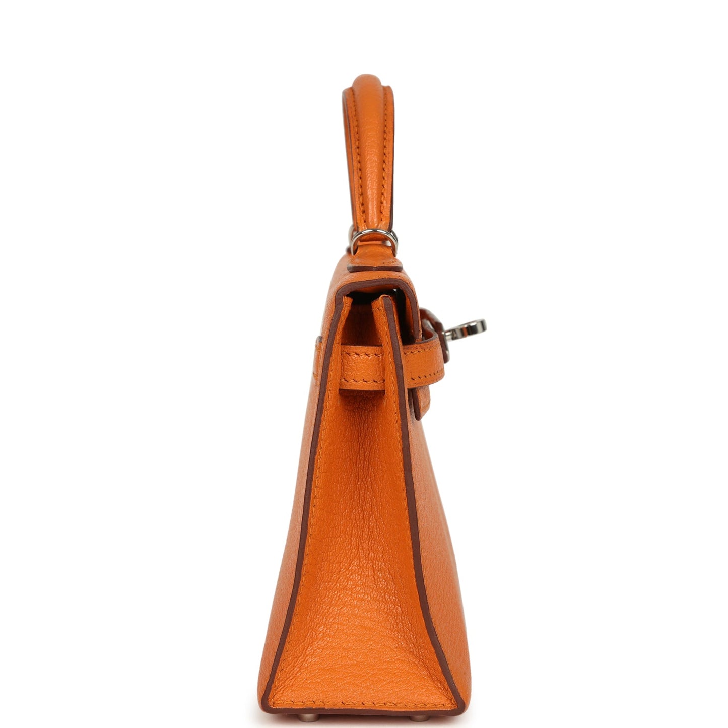 Hermes Kelly Sellier 20 Apricot Chevre Mysore Palladium Hardware