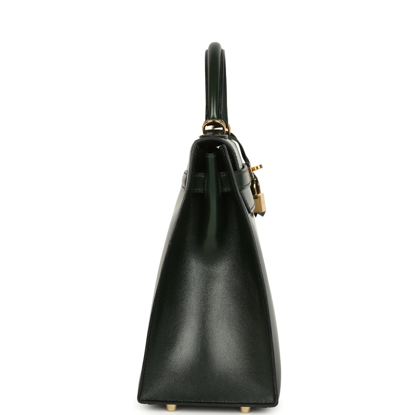 Hermes Kelly Sellier 32 Vert Fonce Box Gold Hardware