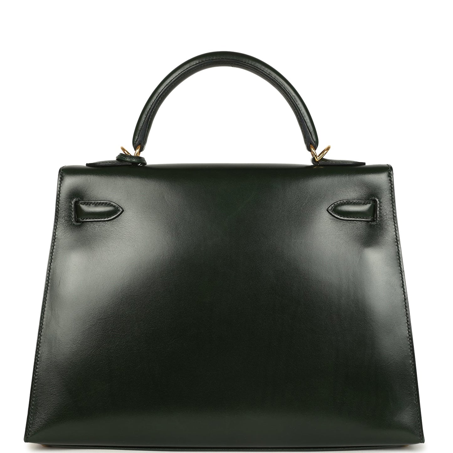Hermes Kelly Sellier 32 Vert Fonce Box Gold Hardware