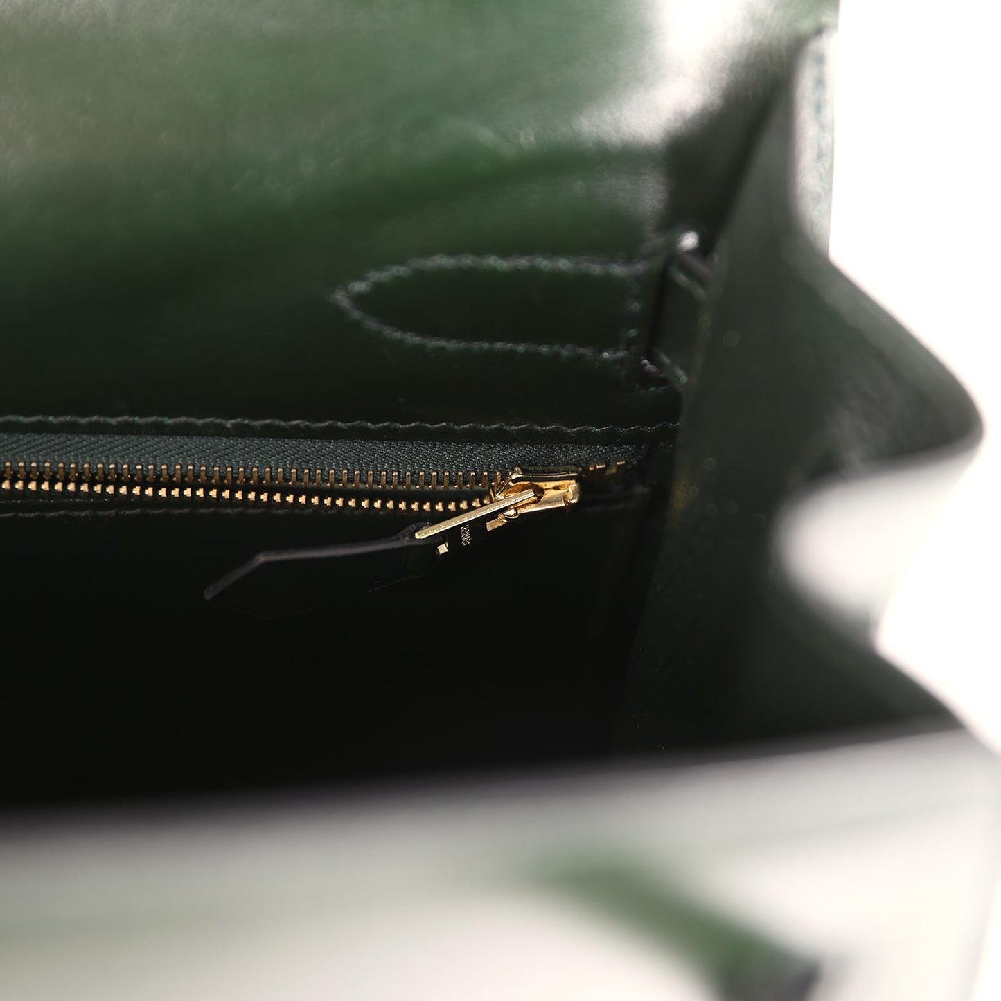 Hermes Kelly Sellier 32 Vert Fonce Box Gold Hardware