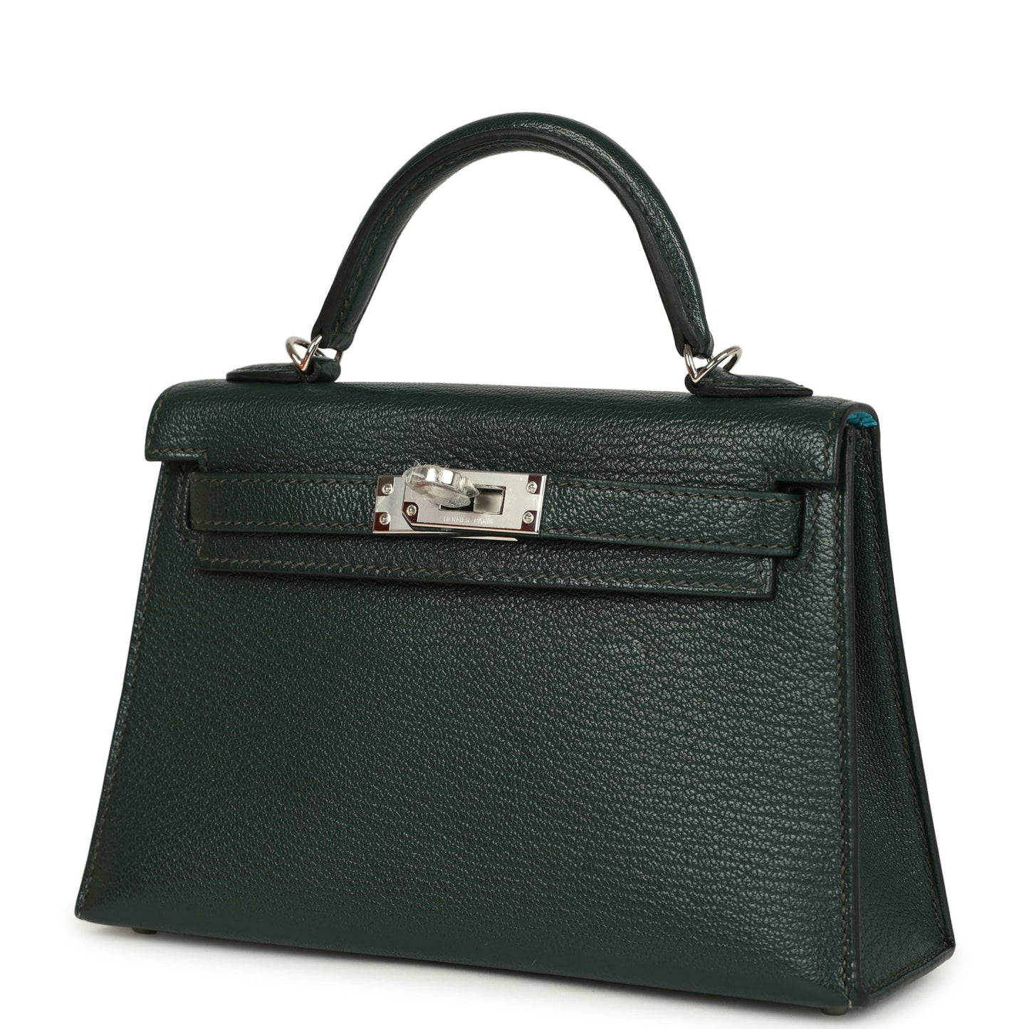 Hermes Kelly Sellier 20 Vert Titien Verso Chevre Mysore Palladium Hardware
