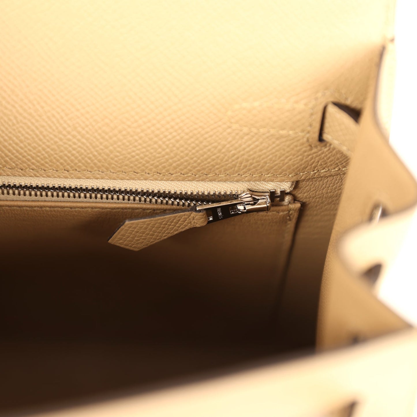Hermes Kelly Sellier 25 Poussiere Epsom Electrum Hardware