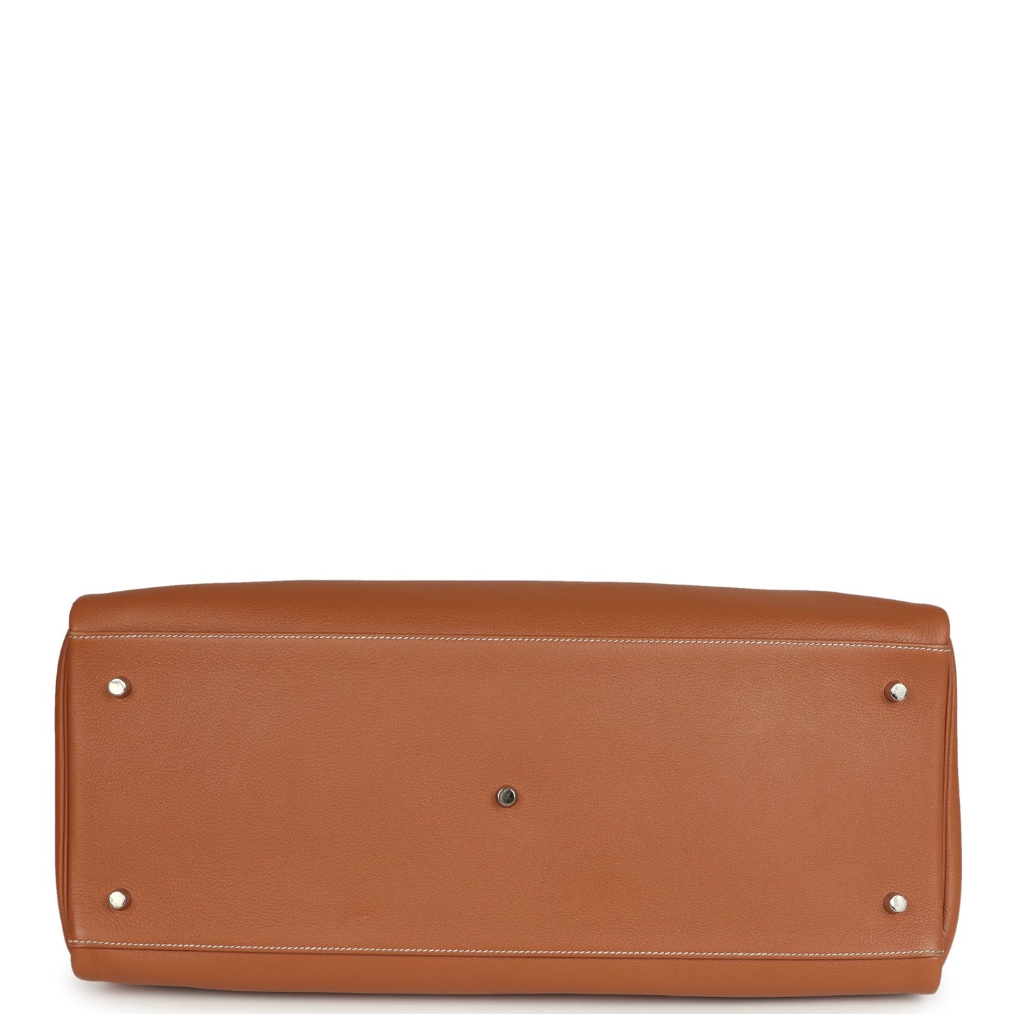 Hermes Kelly Voyage 50 Gold Evercolor Palladium Hardware