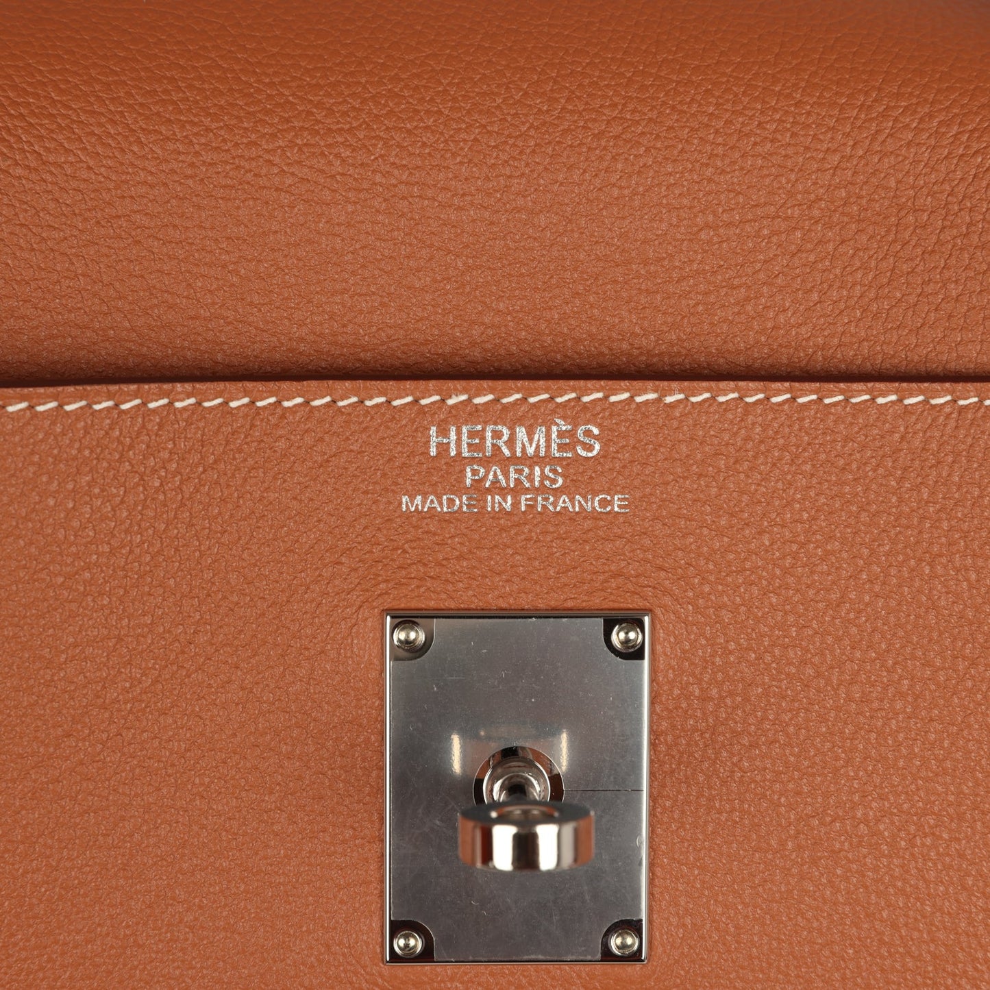 Hermes Kelly Voyage 50 Gold Evercolor Palladium Hardware