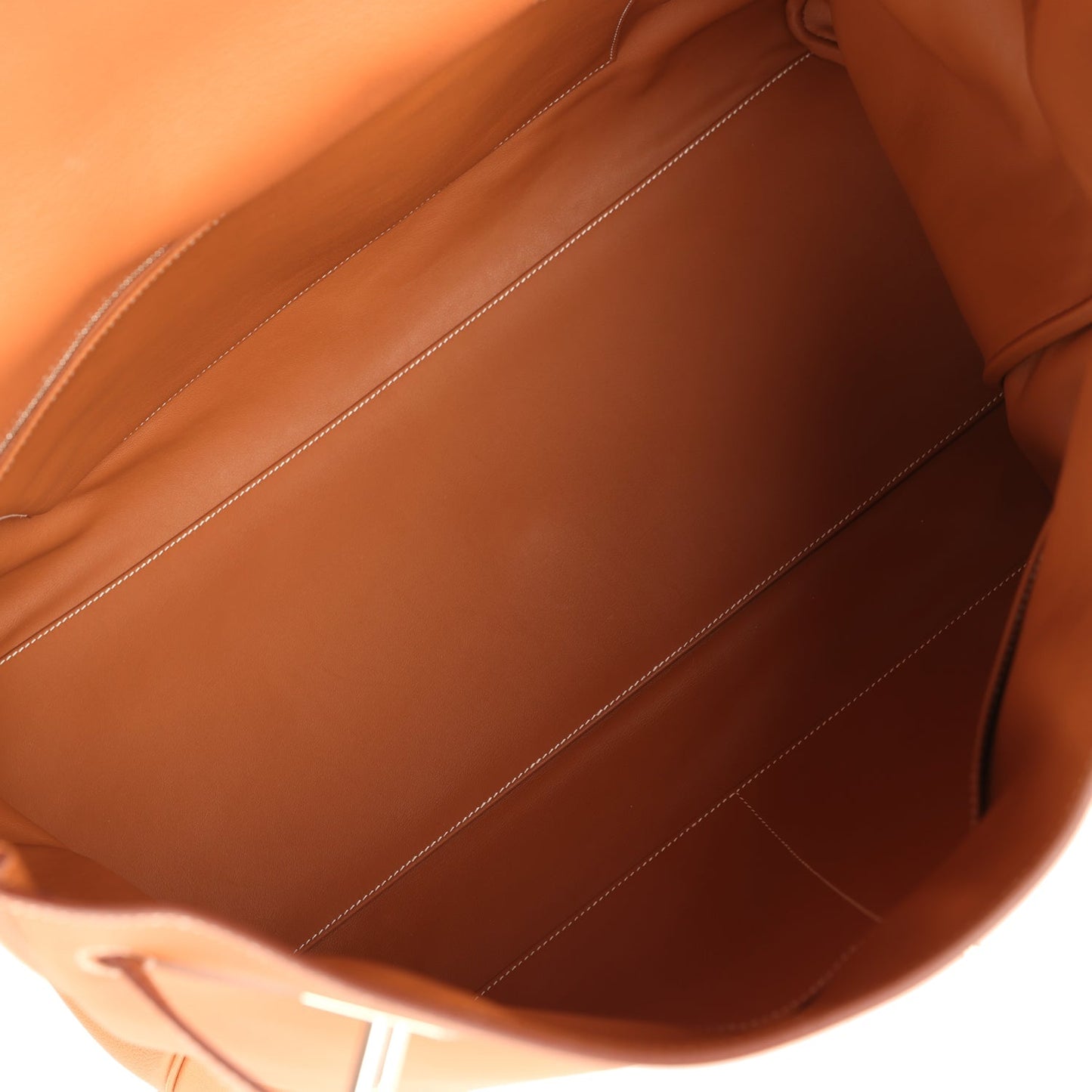 Hermes Kelly Voyage 50 Gold Evercolor Palladium Hardware