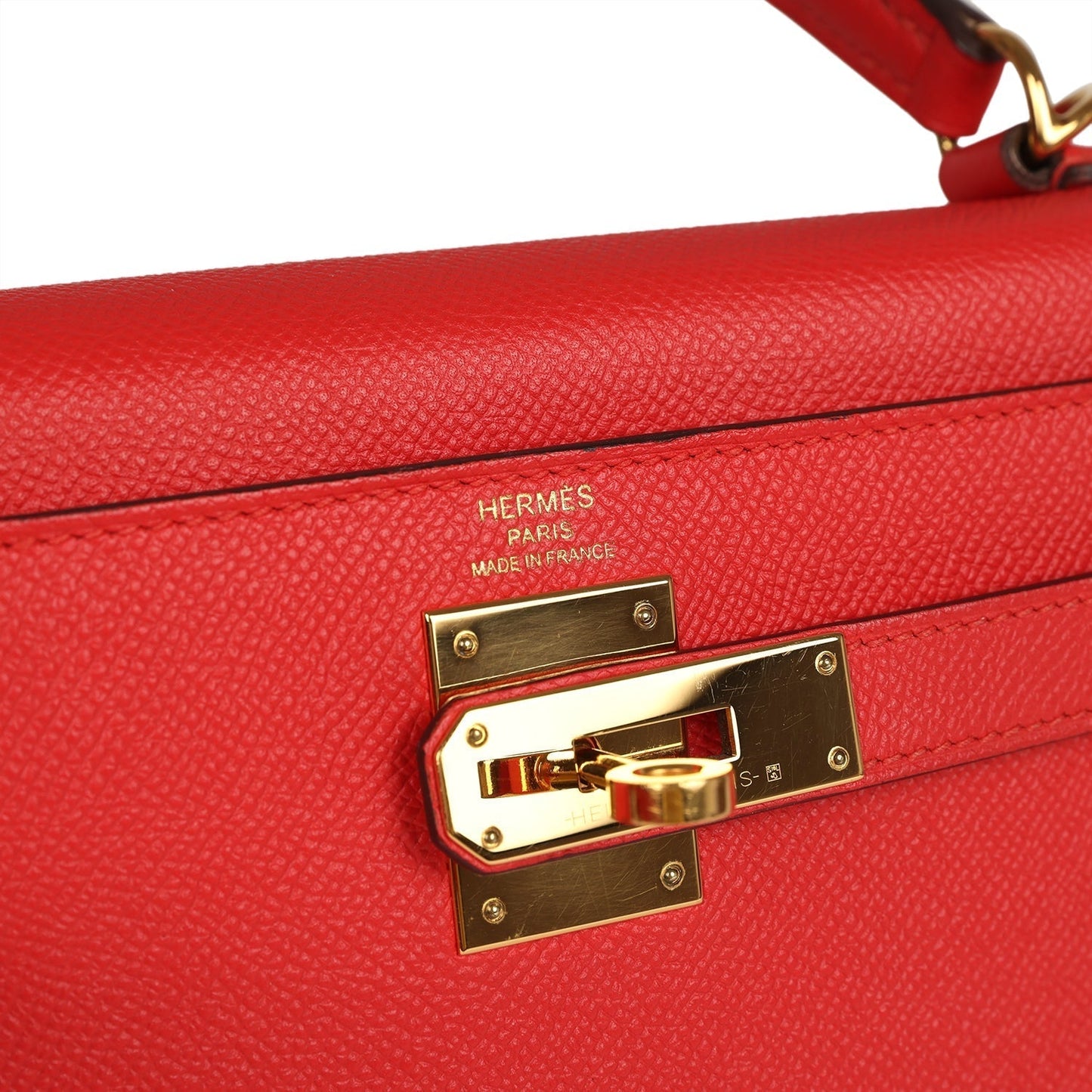 Hermes Kelly Sellier 28 Rouge Tomate Epsom Gold Hardware