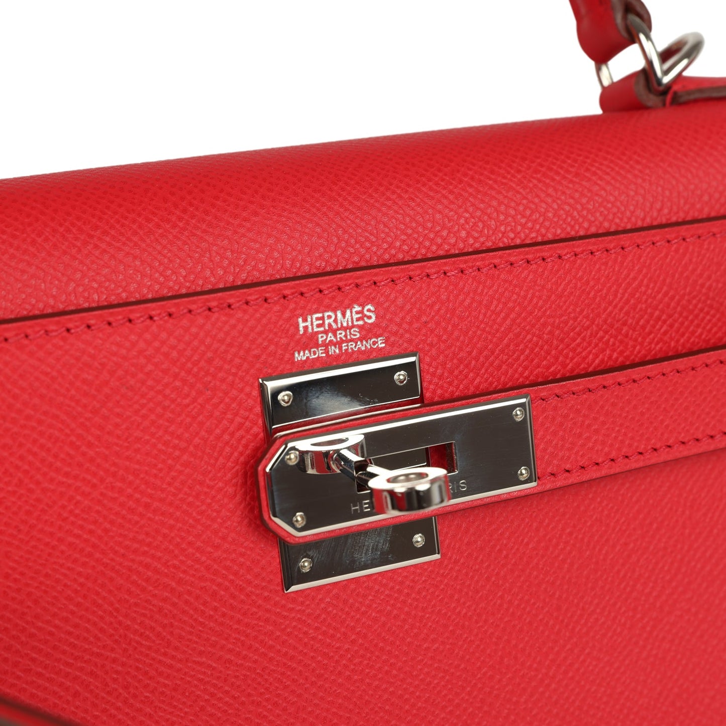 Hermes Kelly Sellier 28 Bougainvillea Epsom Palladium Hardware