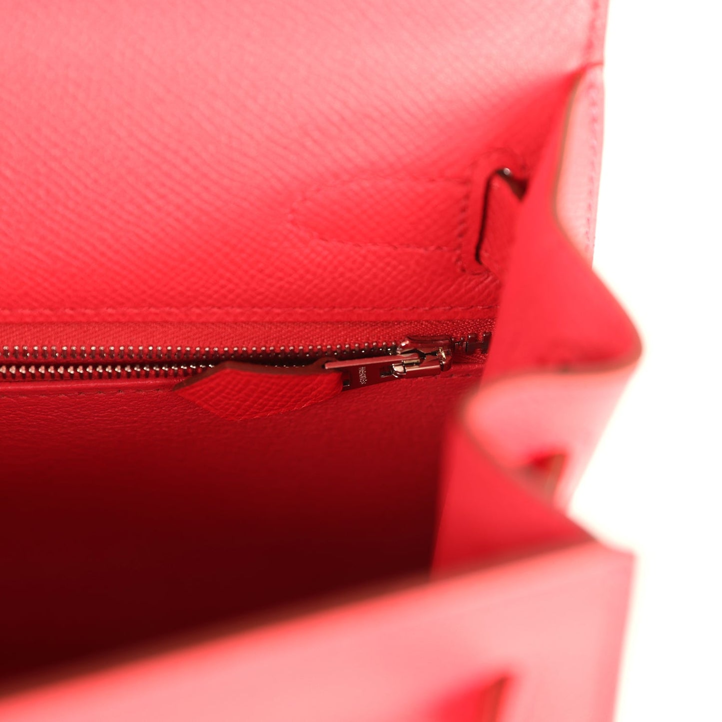 Hermes Kelly Sellier 28 Bougainvillea Epsom Palladium Hardware