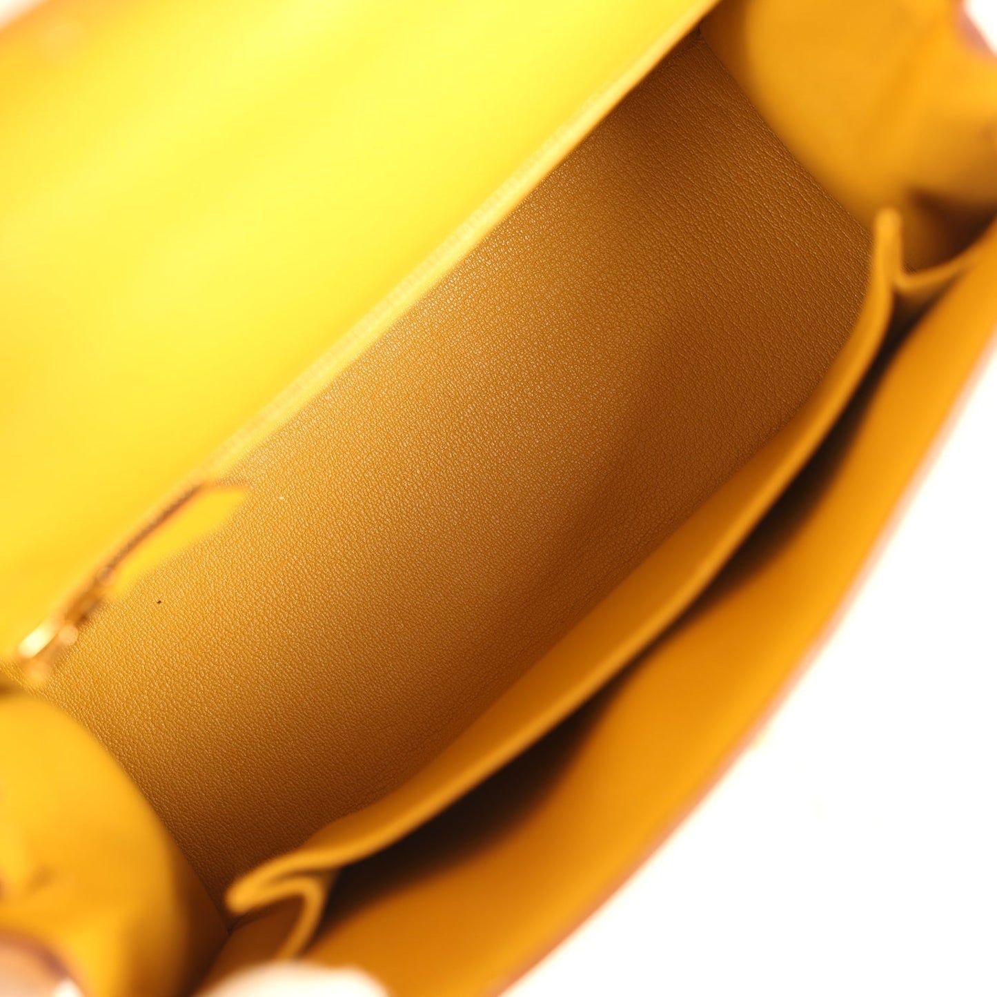 Hermes Kelly Sellier 25 Jaune Ambre Epsom Gold Hardware