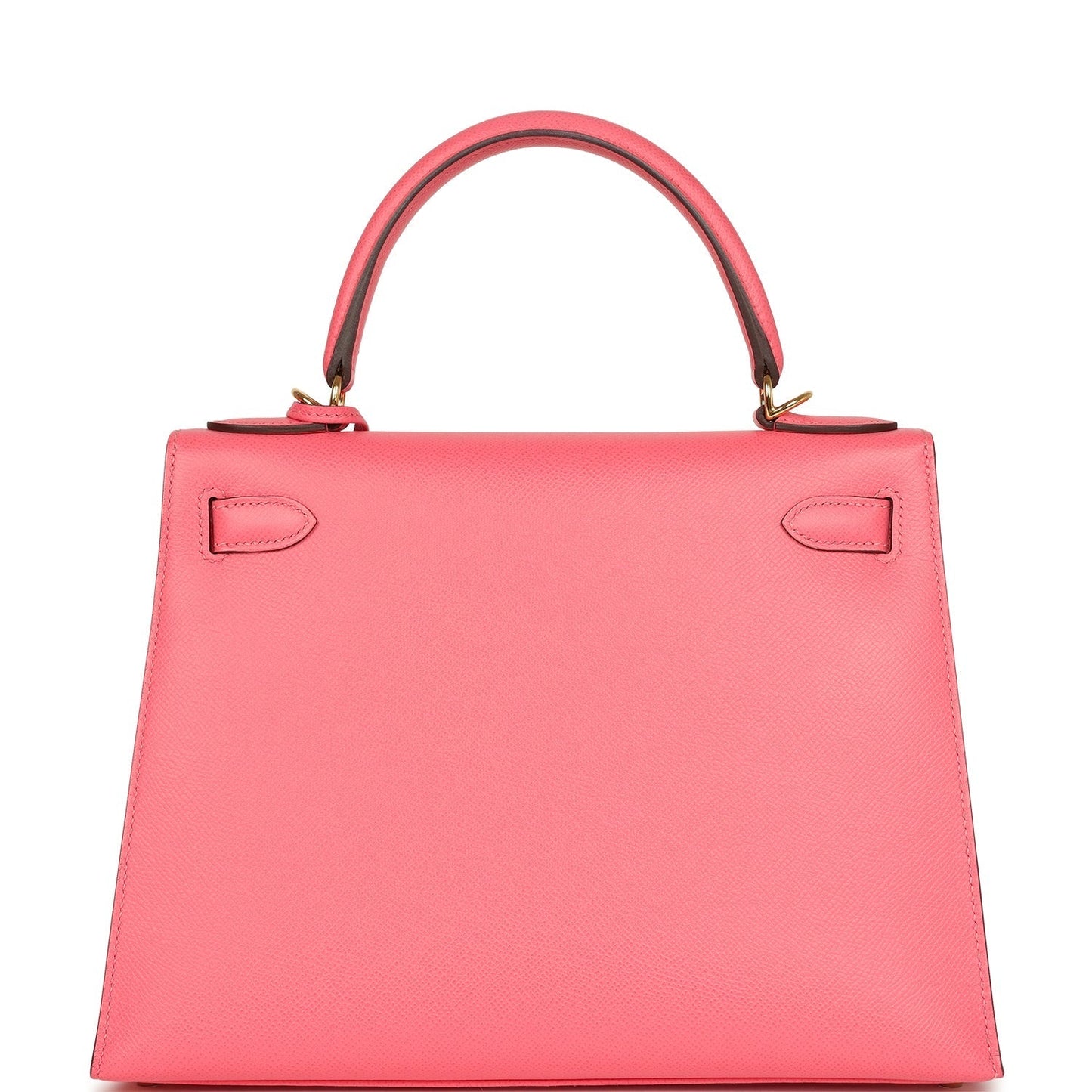 Pre-owned Hermes Kelly Sellier 28 Rose Lipstick Epsom Gold Hardware