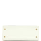 Hermes Special Order (HSS) Kelly Sellier 25 White and Trench Epsom Brushed Gold Hardware