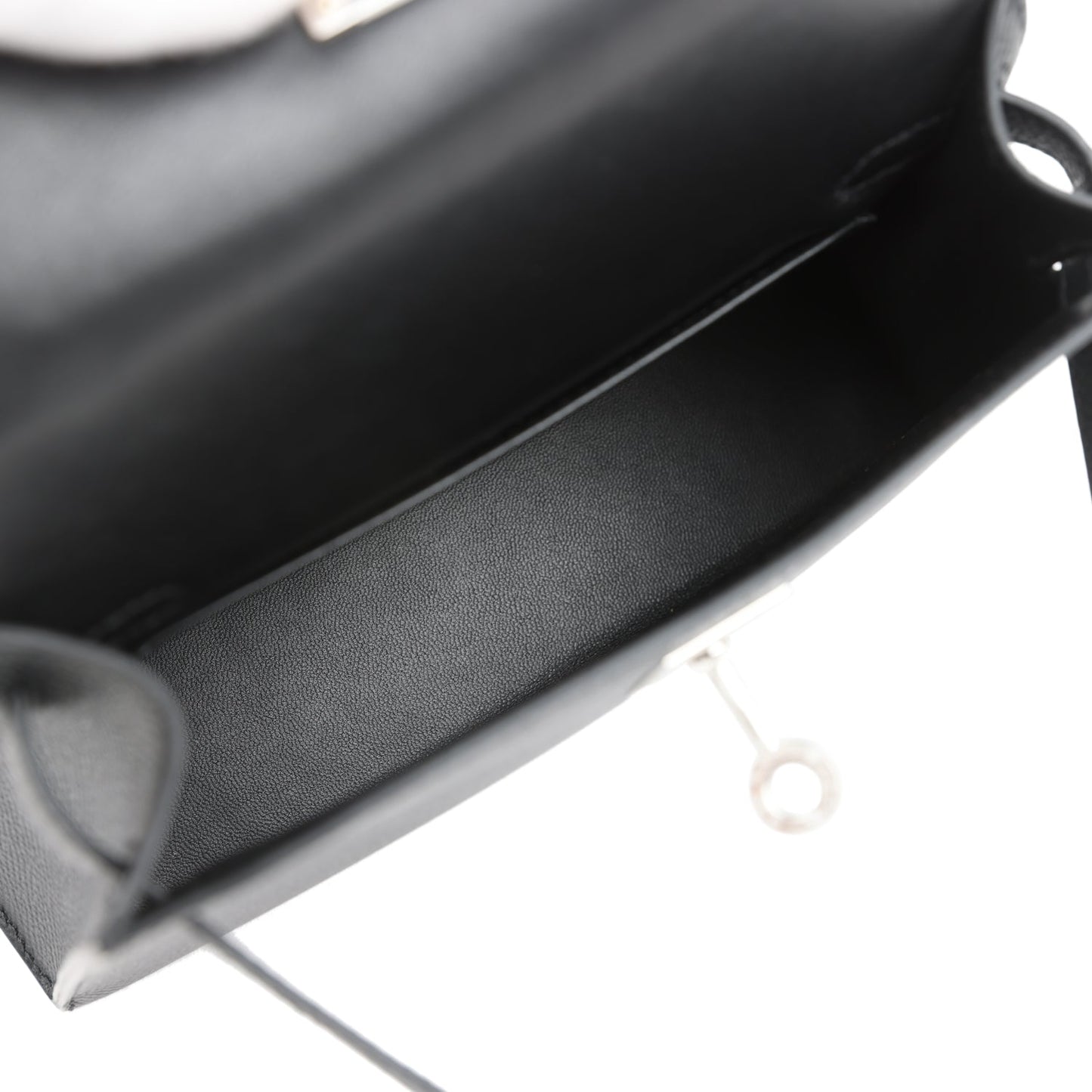 Hermes Kelly Sellier 20 Black Epsom Palladium Hardware