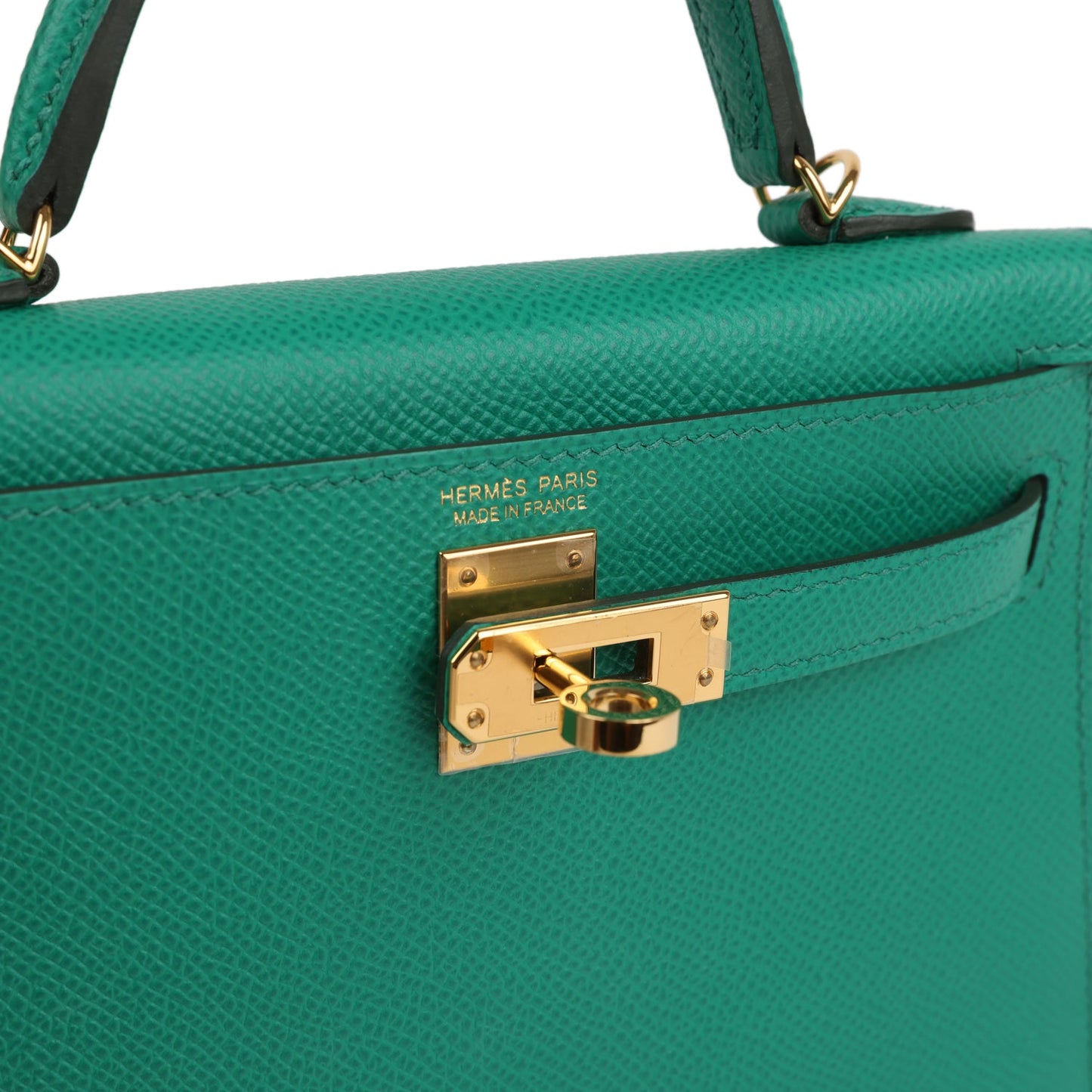 Hermes Kelly Sellier 20 Vert Jade Epsom Gold Hardware