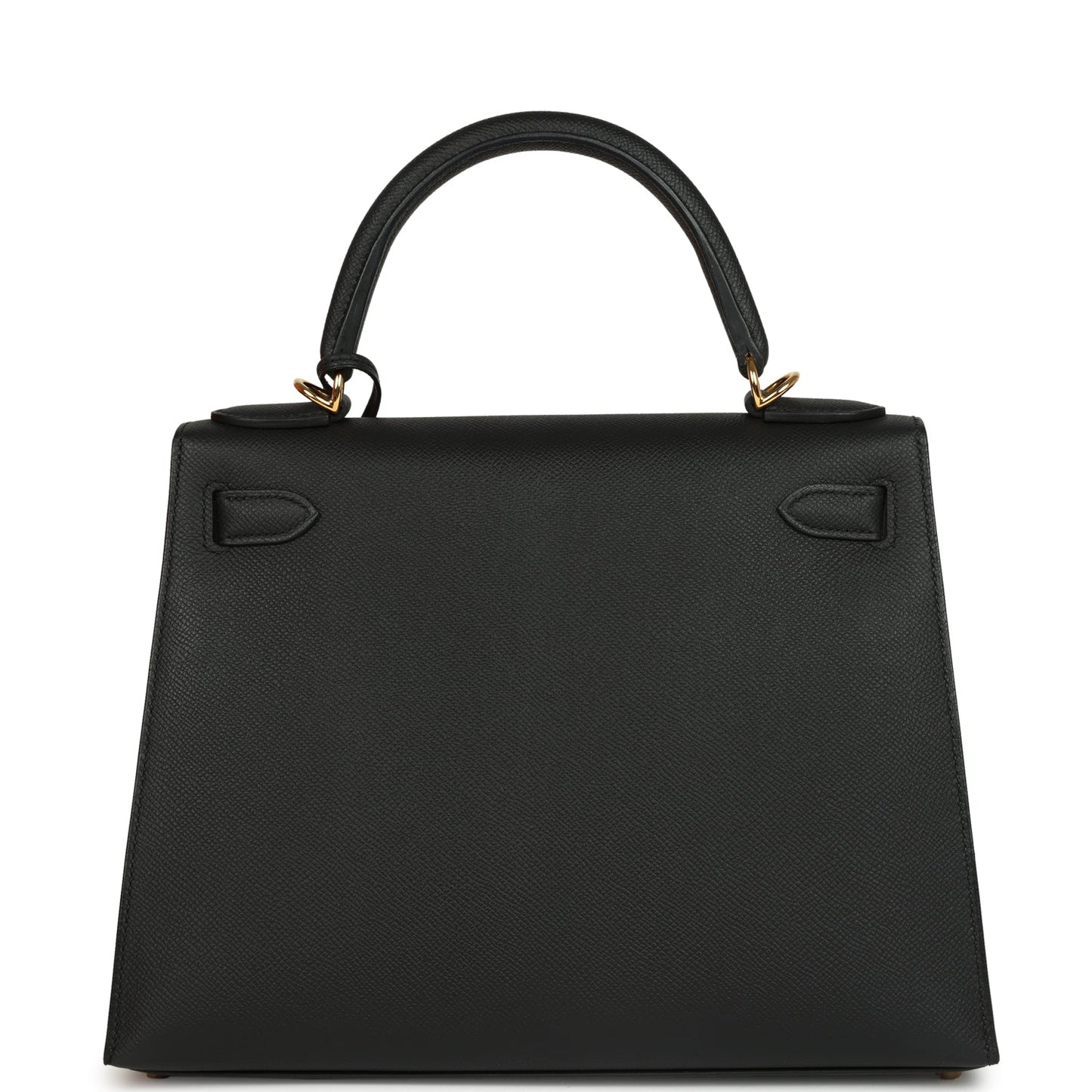 Hermes Kelly Sellier 28 Black Epsom Gold Hardware