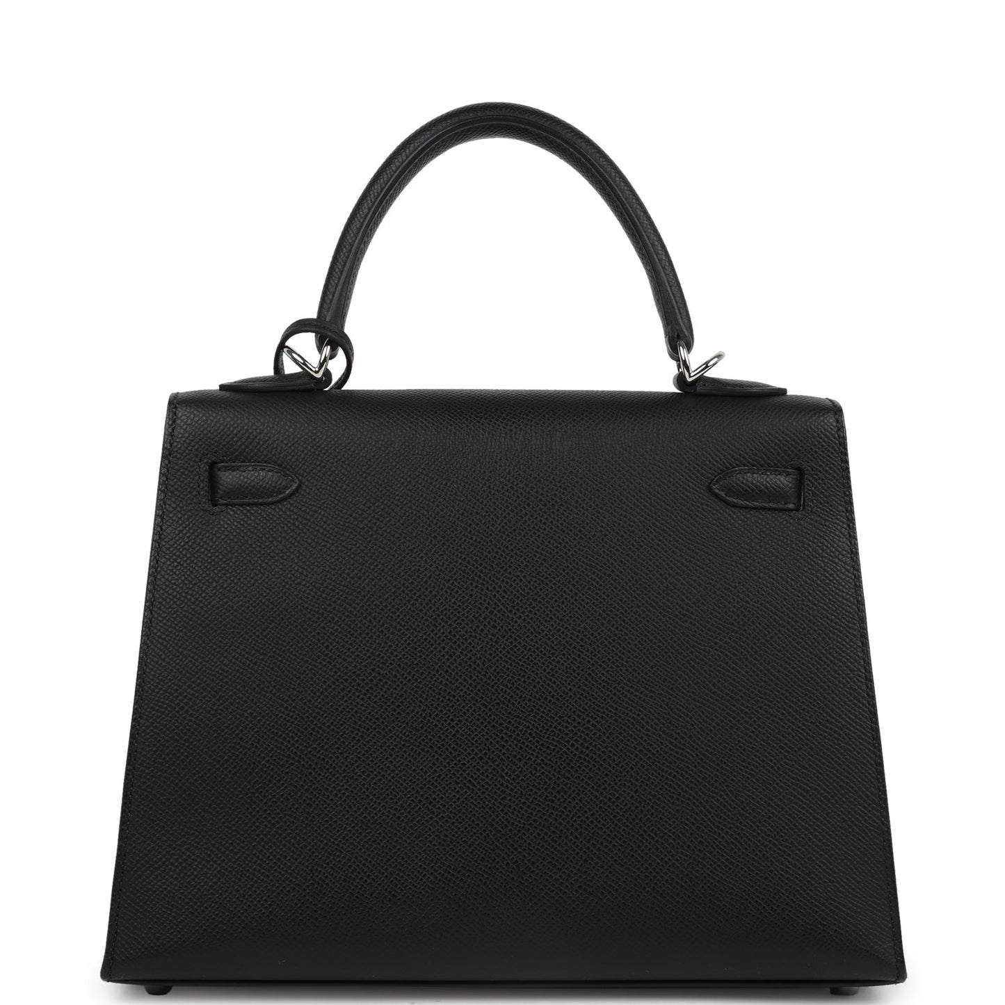 Hermes Kelly Sellier 25 Black Epsom Palladium Hardware
