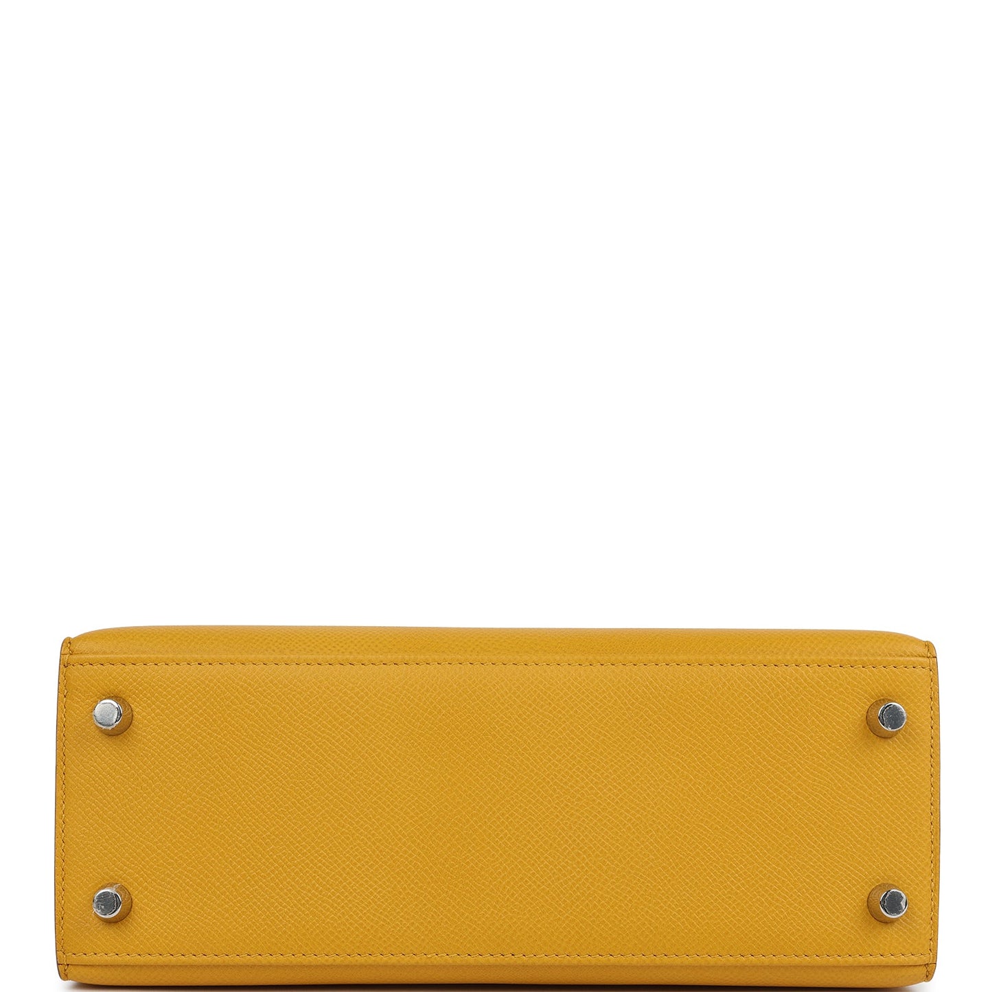 Hermes Kelly Sellier 25 Jaune Ambre Epsom Palladium Hardware