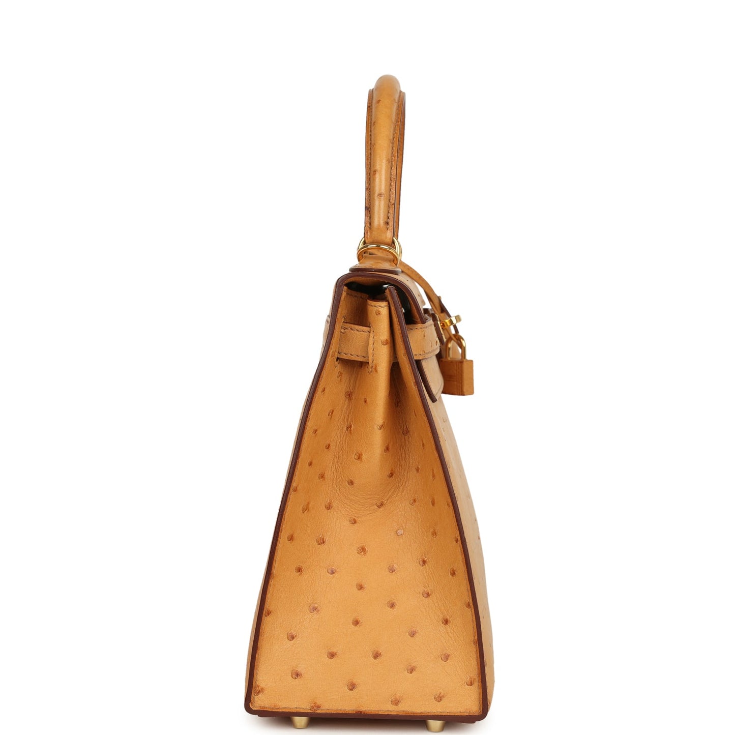 Hermes Kelly Sellier 28 Tabac Camel Ostrich Gold Hardware