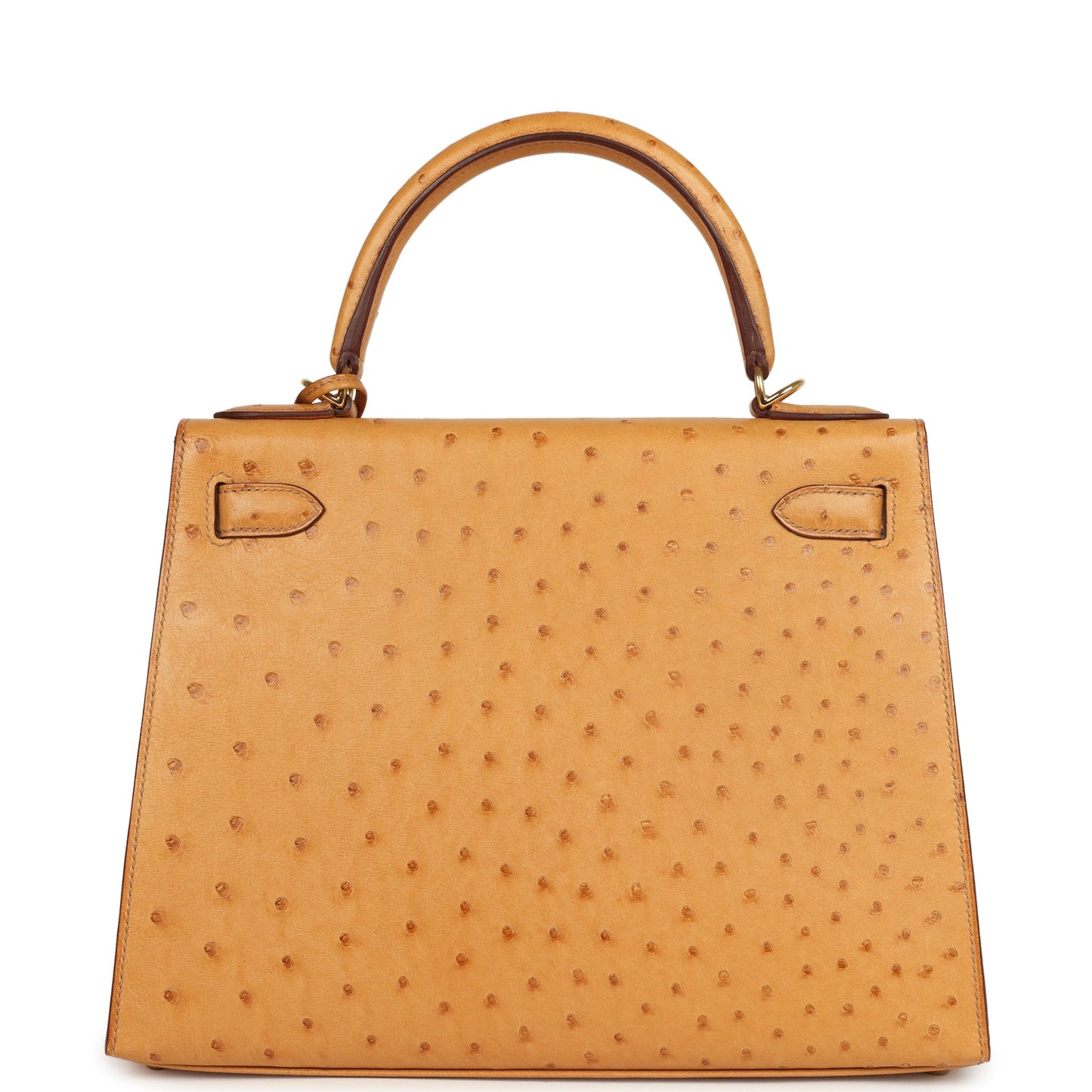 Hermes Kelly Sellier 28 Tabac Camel Ostrich Gold Hardware