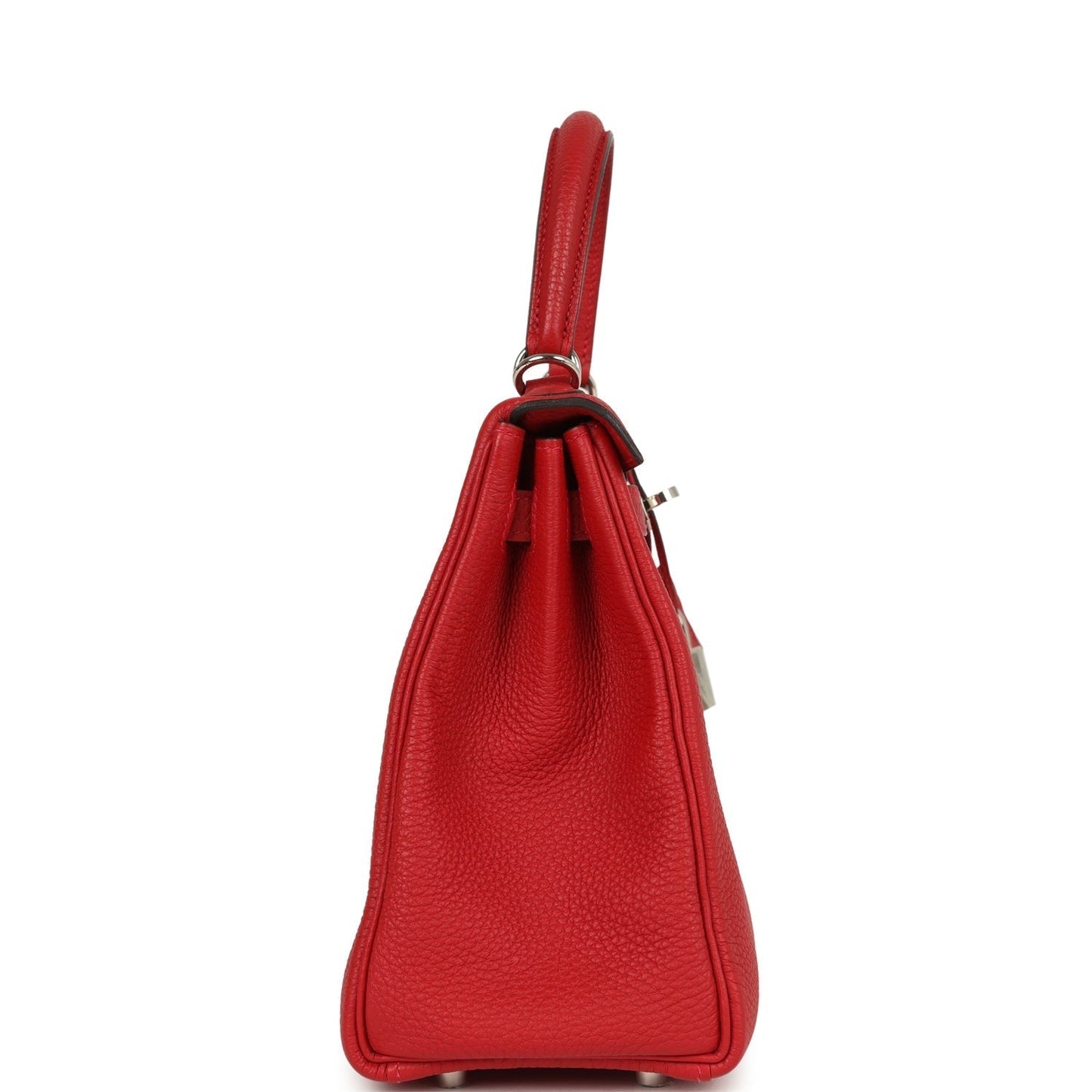 Hermes Kelly Retourne 25 Rouge Casaque Togo Palladium Hardware
