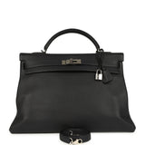 Hermes Kelly Retourne 40 Bleu Indigo Togo Palladium Hardware