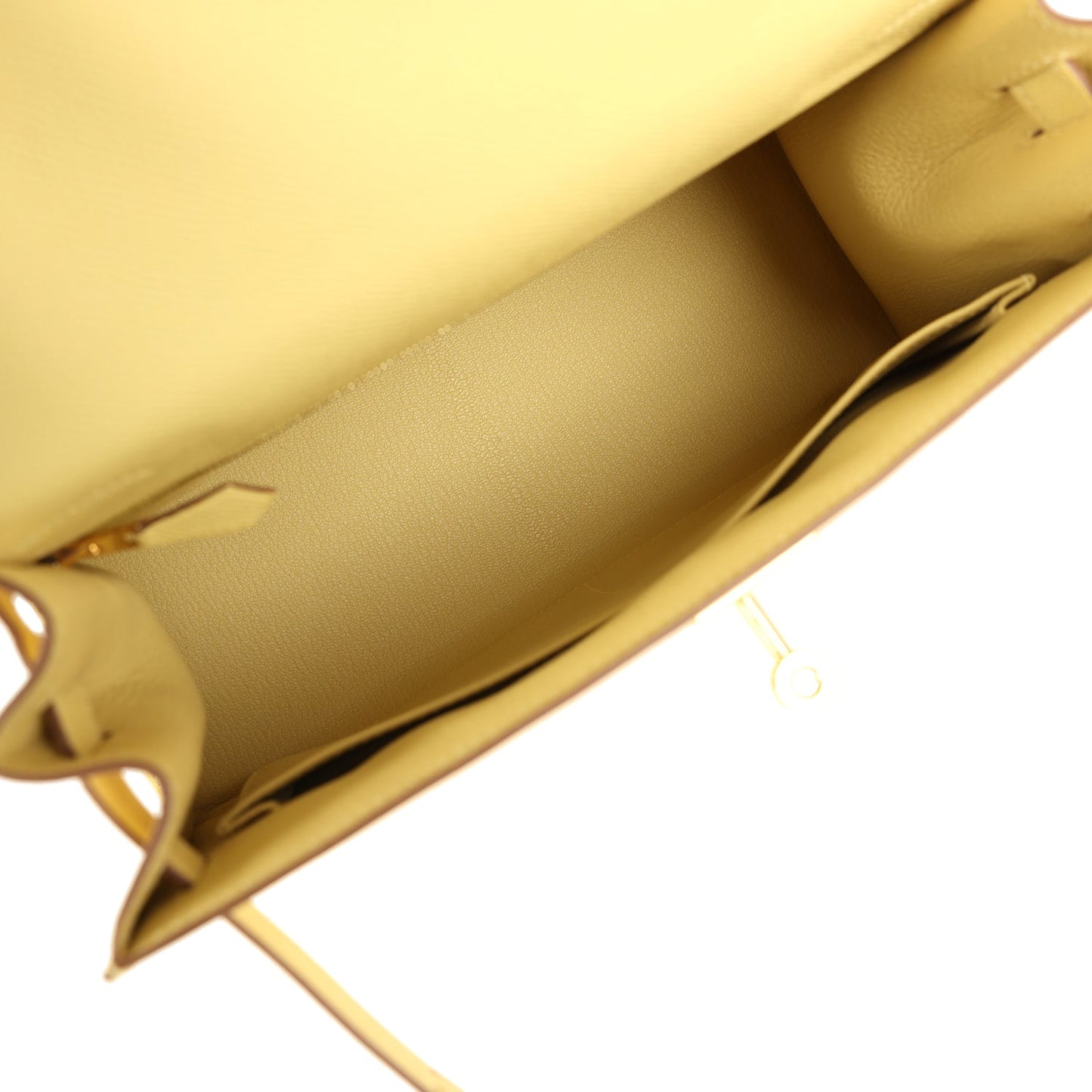 Hermes Kelly Sellier 28 Jaune Poussin Epsom Gold Hardware