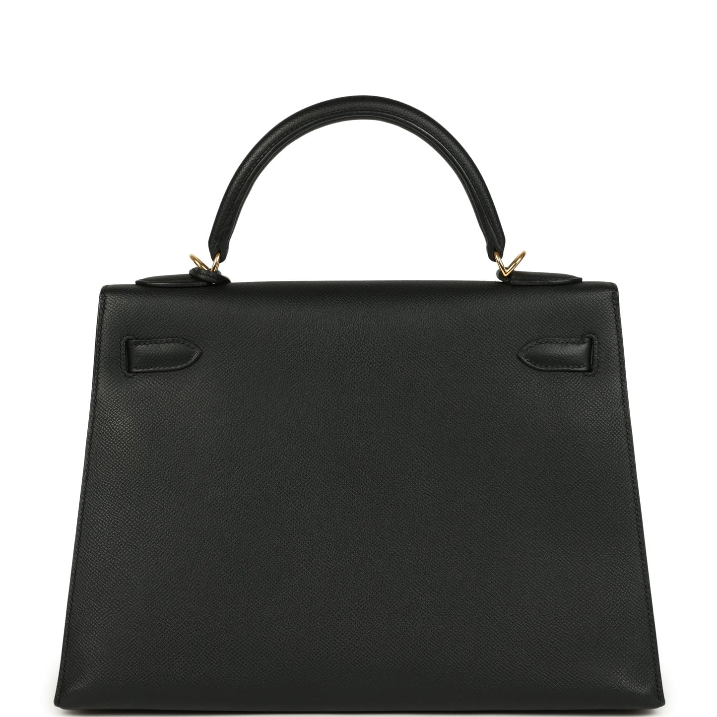 Hermes Kelly Sellier 32 Black Epsom Gold Hardware