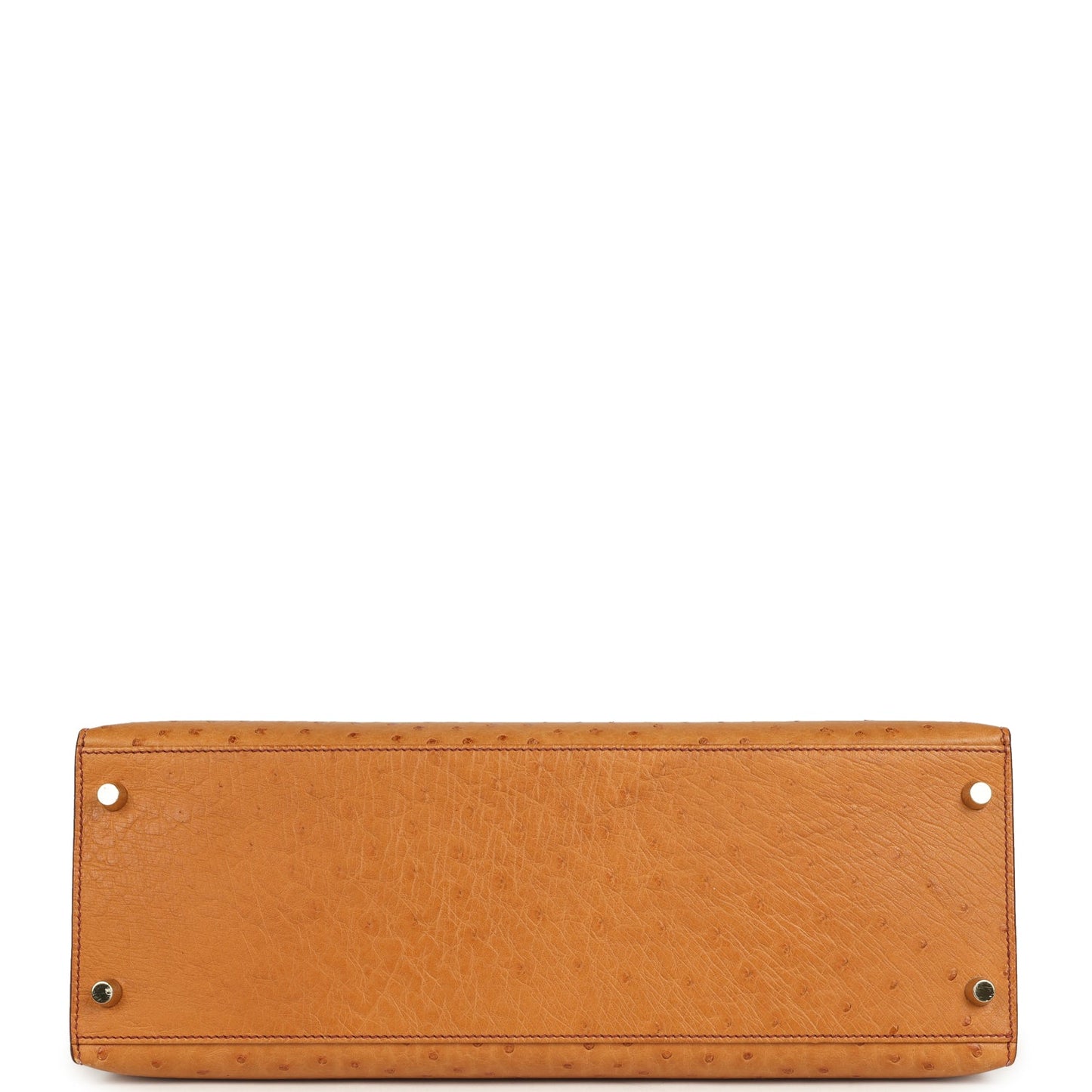 Hermes Kelly Sellier 35 Cognac Ostrich Gold Hardware