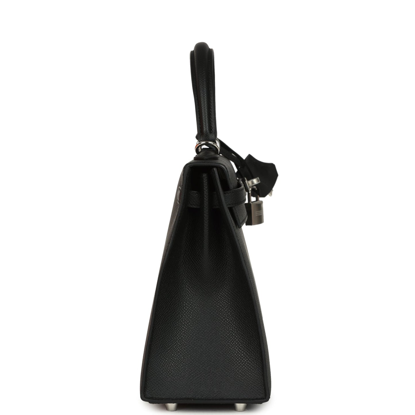 Hermes Kelly Sellier 25 Black Epsom Palladium Hardware