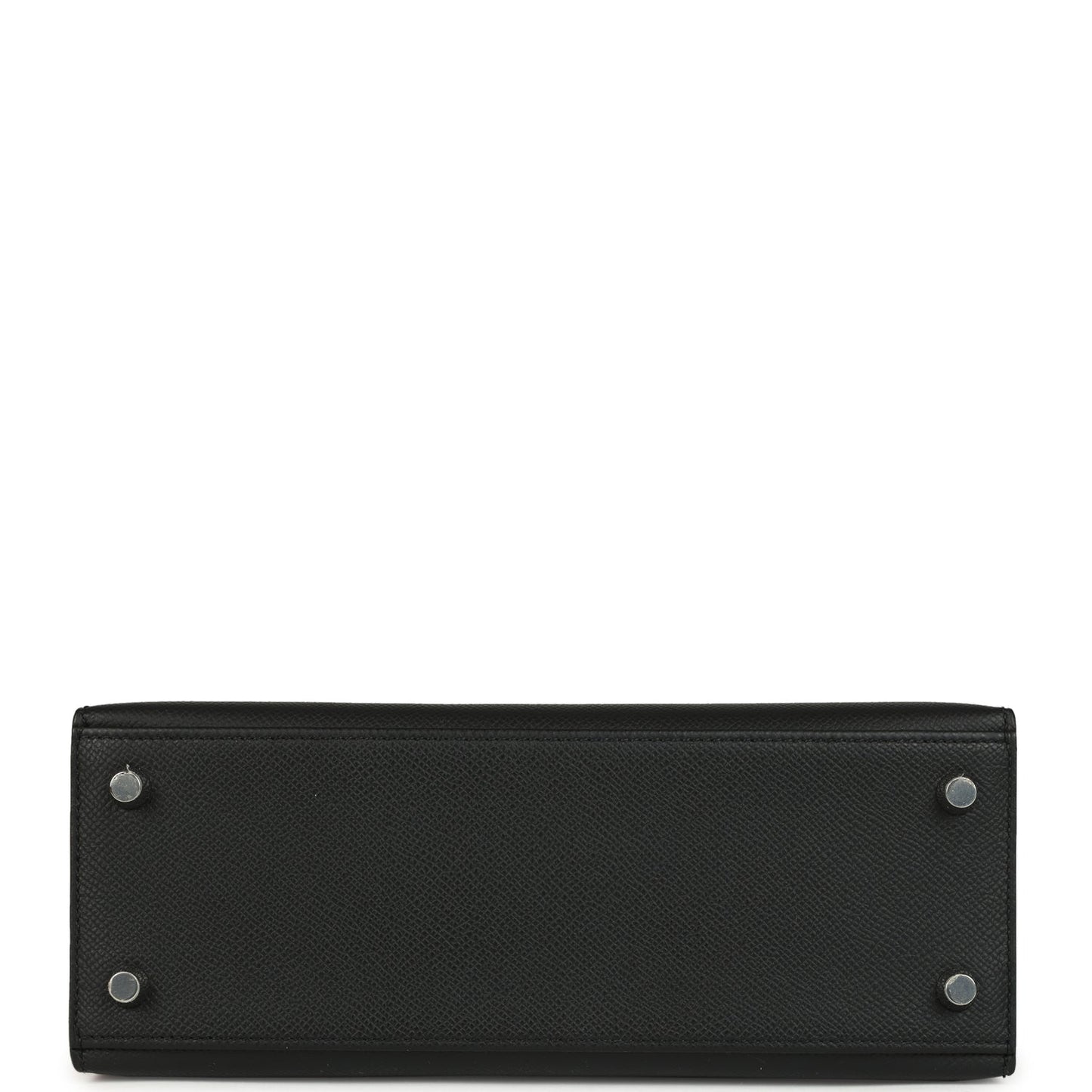 Hermes Kelly Sellier 25 Black Epsom Palladium Hardware