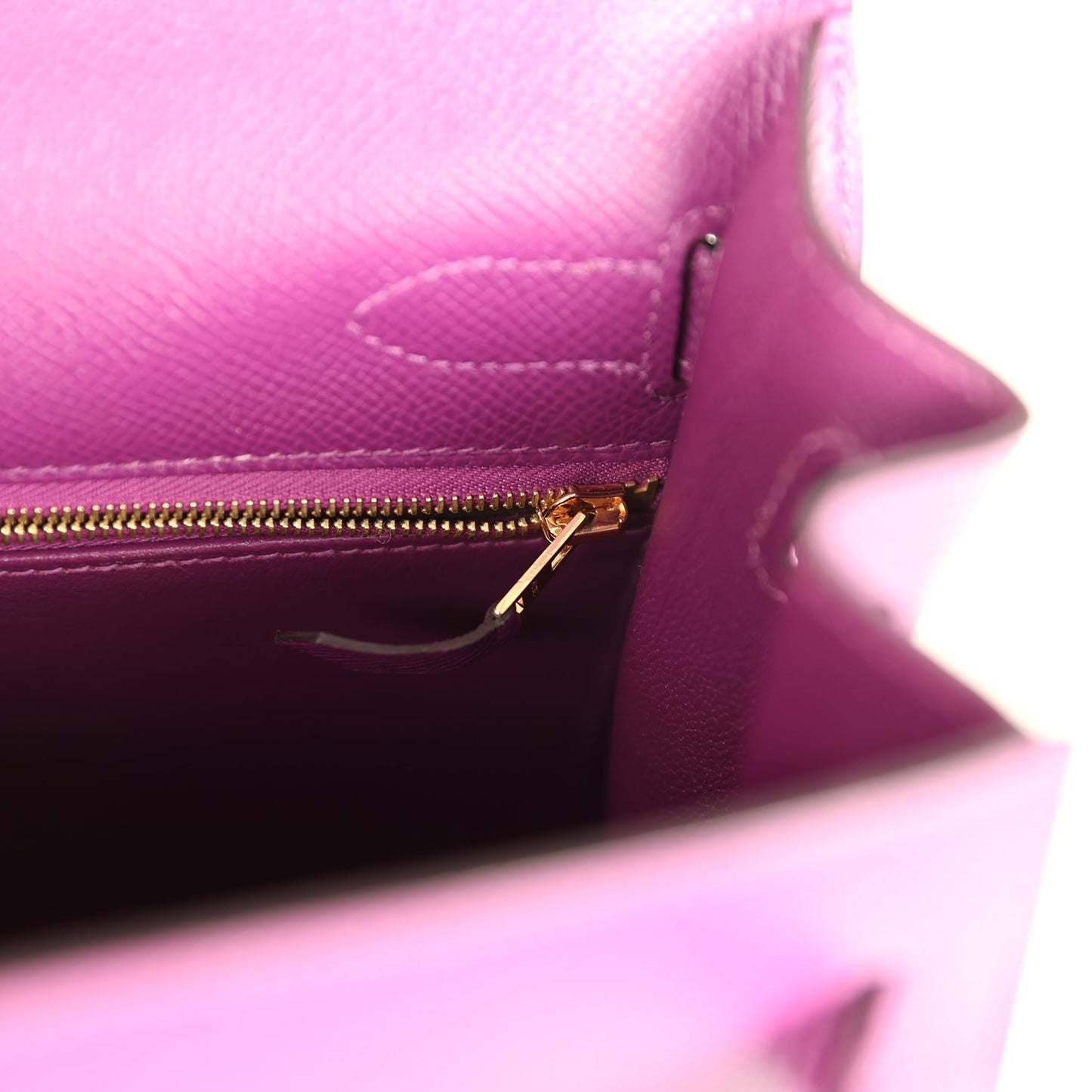 Hermes Kelly Sellier 32 Anemone Epsom Gold Hardware