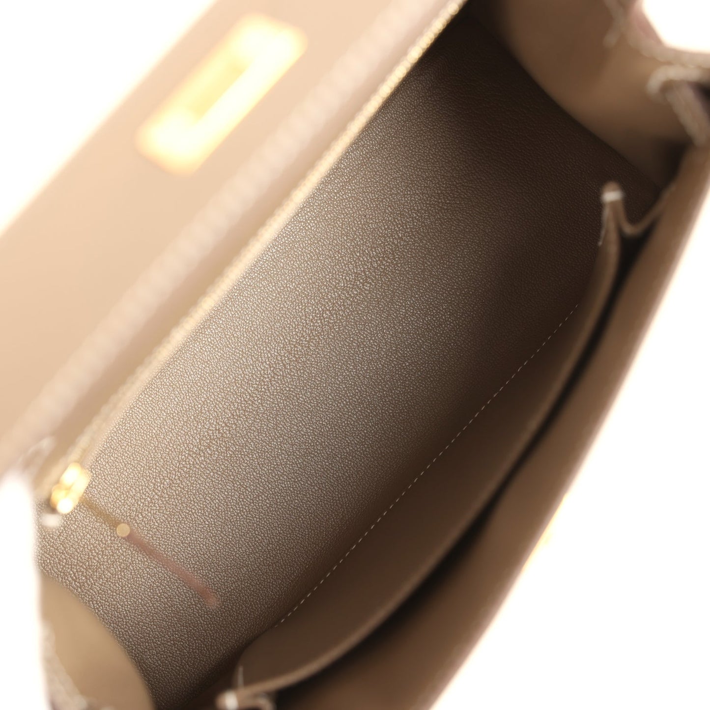 Hermes Kelly Sellier 25 Etoupe Epsom Gold Hardware