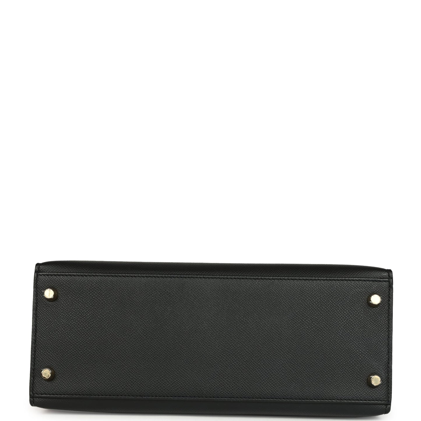 Pre-owned Hermes Kelly Sellier 28 Black Epsom Gold Hardware