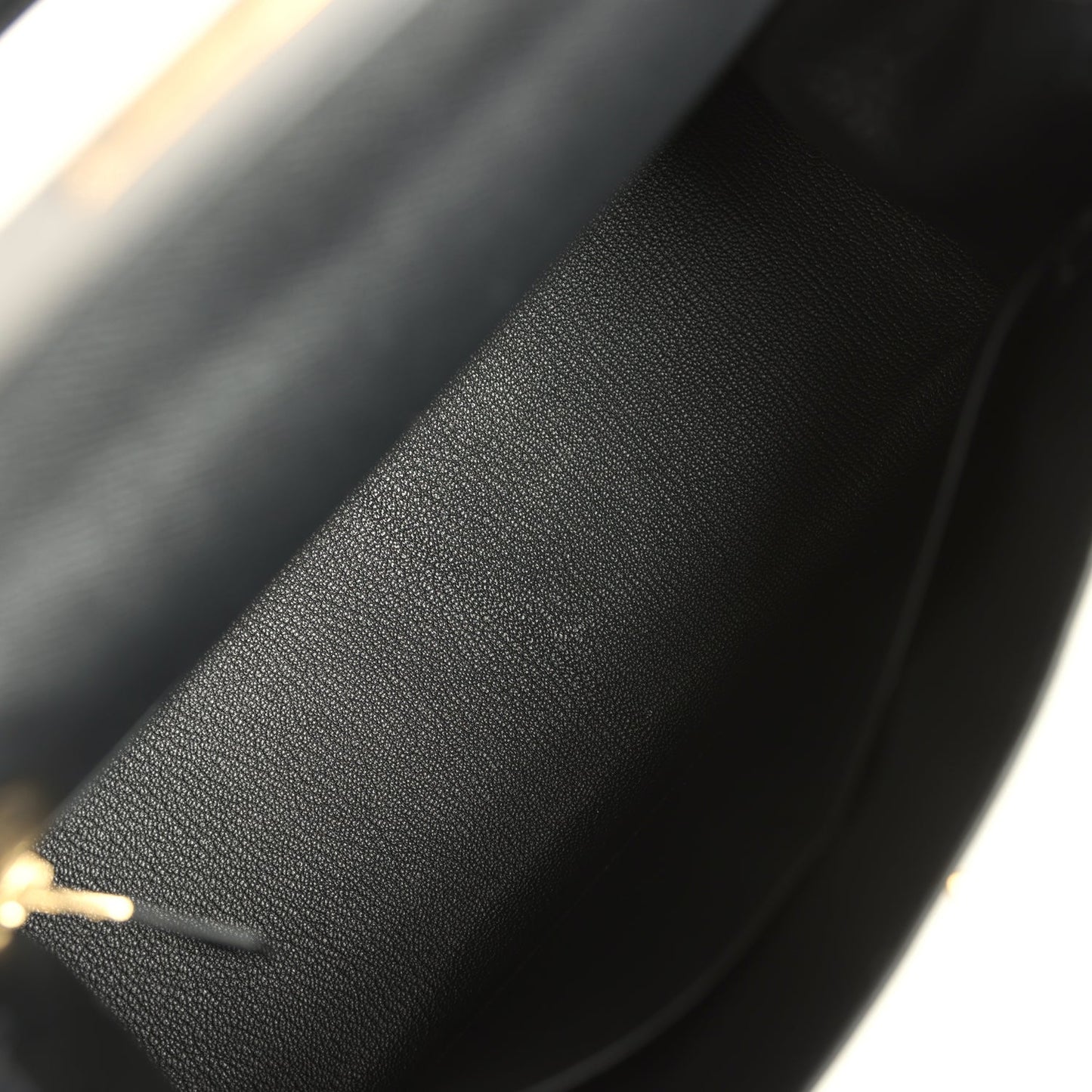 Hermes Kelly Sellier 28 Black Epsom Gold Hardware